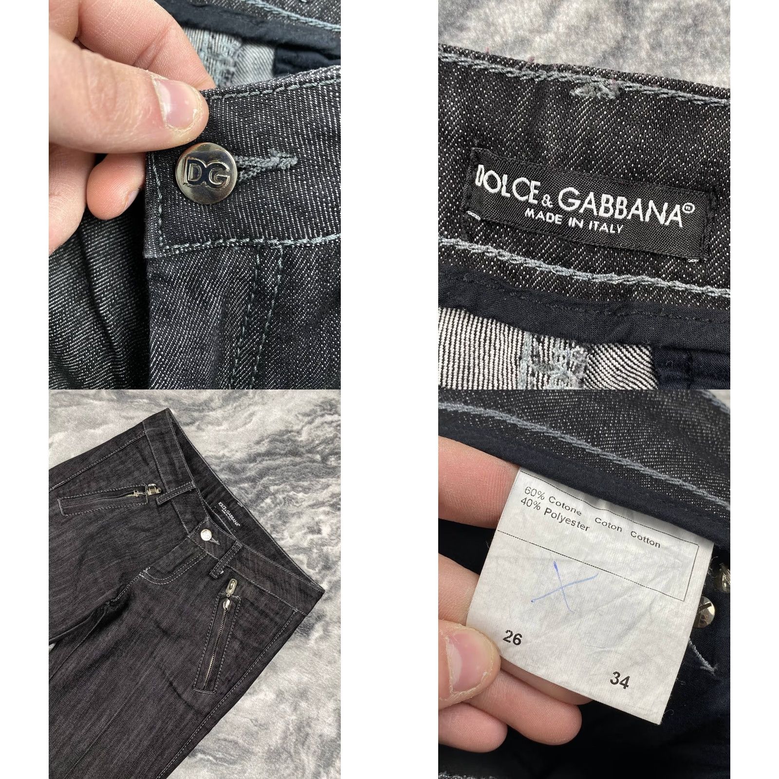 Dolce & Gabbana VINTAGE Dolce & Gabbana Jeans Women Size 26/34 Black Denim Classic Pants Size 26" / US 2 / IT 38 - 8 Thumbnail