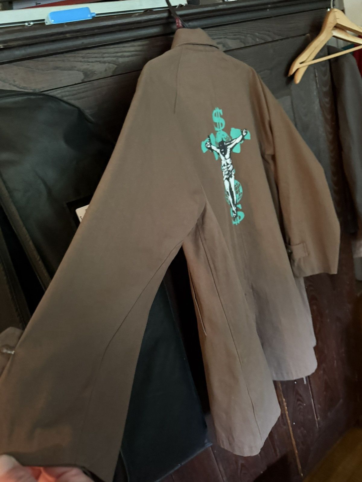 Fuck The Population FTP Orange Label lightweight Crucifix Trench Coat, BRAND NEW Size US S / EU 44-46 / 1 - 22 Thumbnail