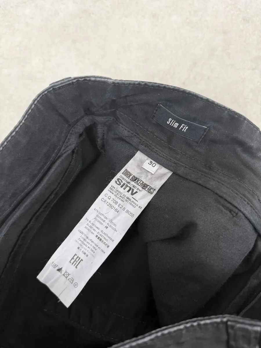 Dirk Bikkembergs 2010s Dirk Bikkembergs Black Waxed Slim Obscure Pants Size US 30 / EU 46 - 6 Thumbnail