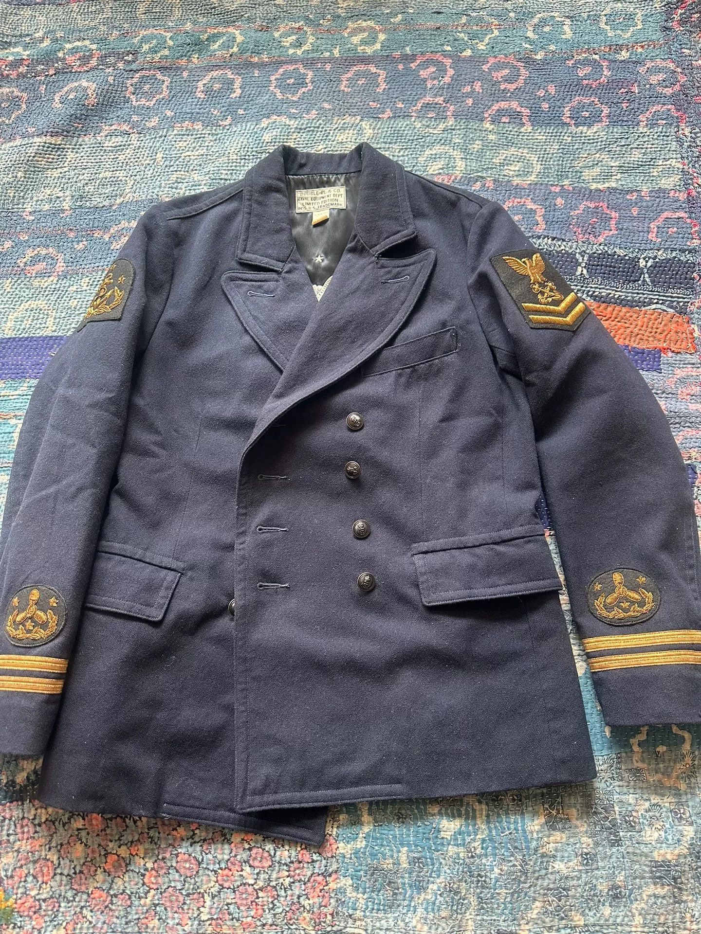 RRL Ralph Lauren RRL Embroidered Double-Breasted Pilot Coat Size US M / EU 48-50 / 2 - 1 Thumbnail