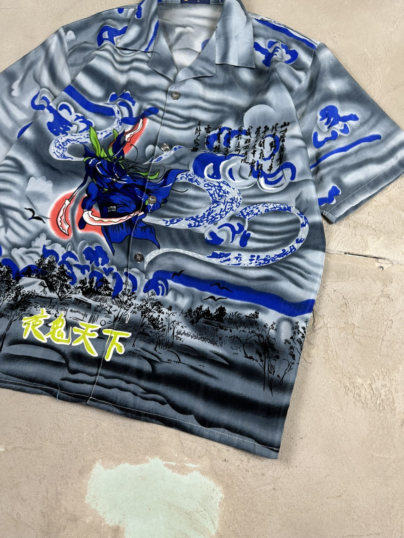 Affliction Crazy Vintage Y2k Affliction Style Fullprint Japanese Shirt Size US M / EU 48-50 / 2 - 4 Thumbnail