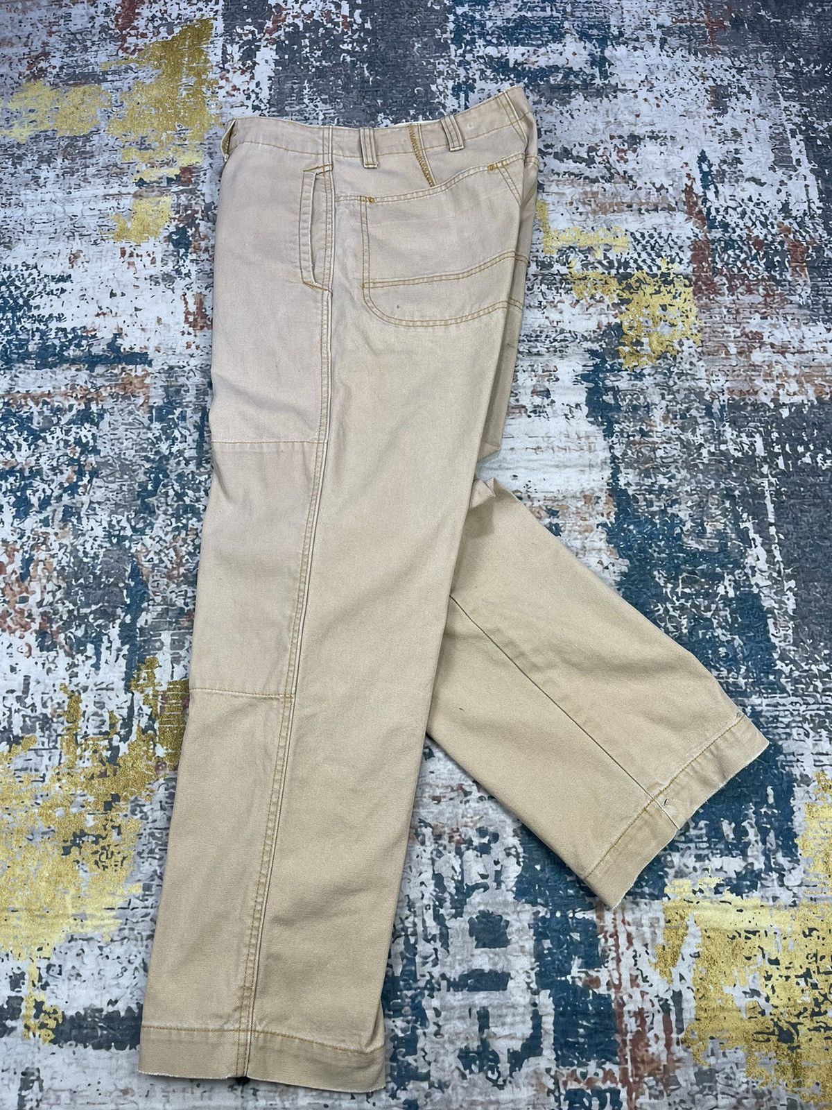 L.L. Bean Vintage LL Bean Double Knee Distressed Canvas Pants Size US 32 / EU 48 - 6 Thumbnail
