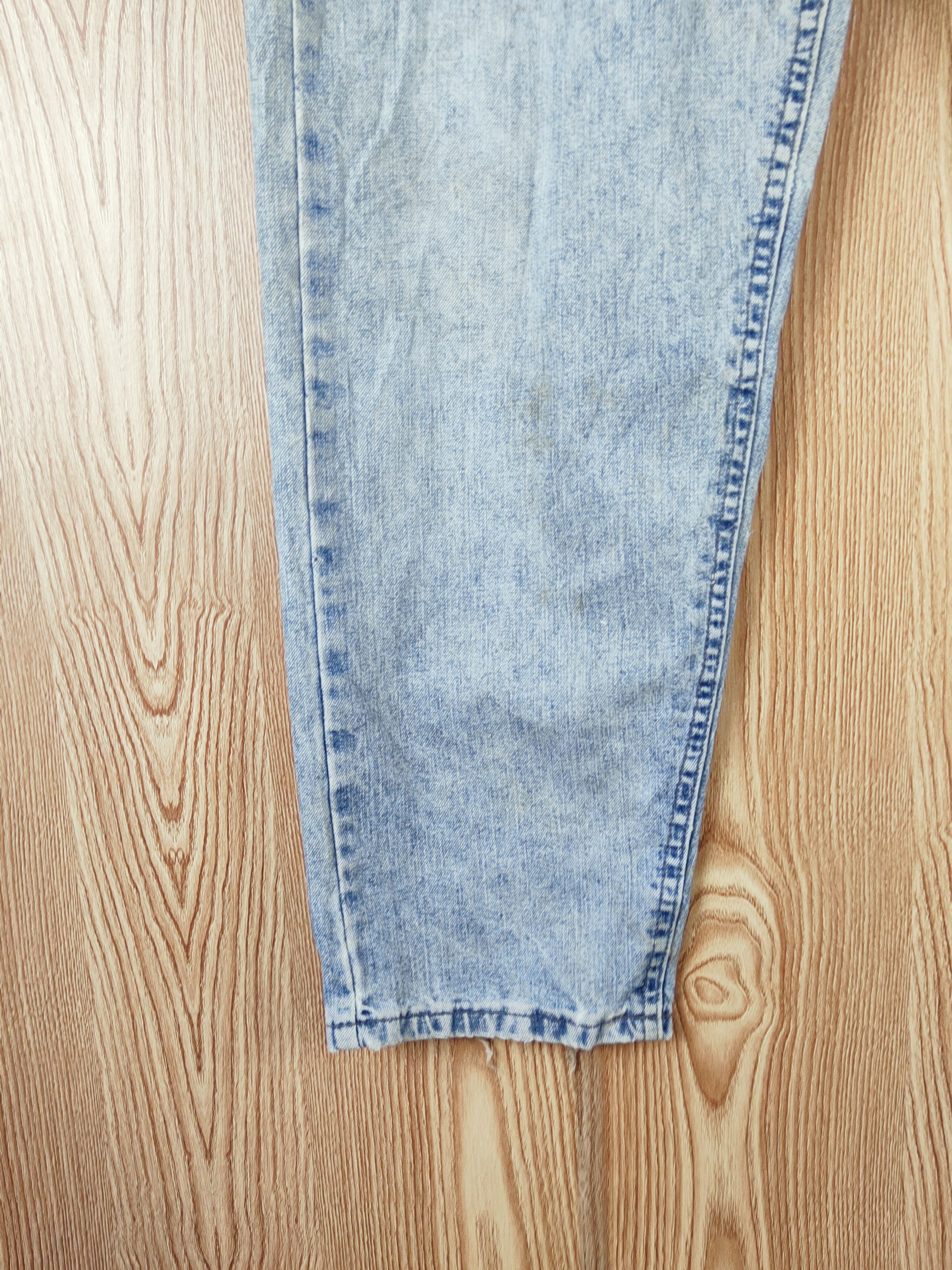 Lee × Vintage Vintage Lee Blue Distressed Faded Jeans Size 35" - 4 Thumbnail