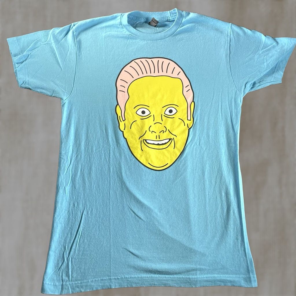 Tultex Tim and Eric Shirt Mens M Show Yellow Faces Tultex Blue Adult Swim Graphic Print Crew Neck Short Sleeve T-Shirt Size US M / EU 48-50 / 2 - 1 Thumbnail