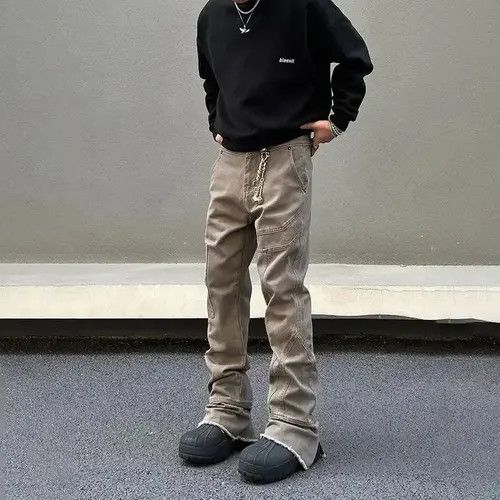 Jean Jeans Men Street Y2k Fashion Trousers Autumn Winter Casual Size US 26 / EU 42 - 1 Thumbnail