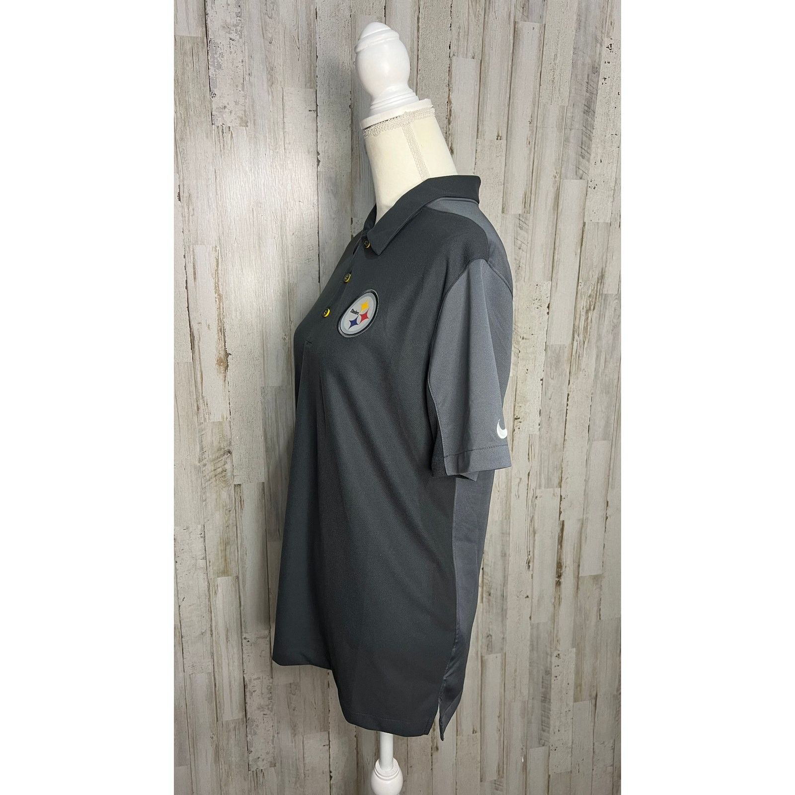 Nike Pittsburgh Steelers Nike Men's Gray Polo Shirt Size Small Size US S / EU 44-46 / 1 - 5 Thumbnail