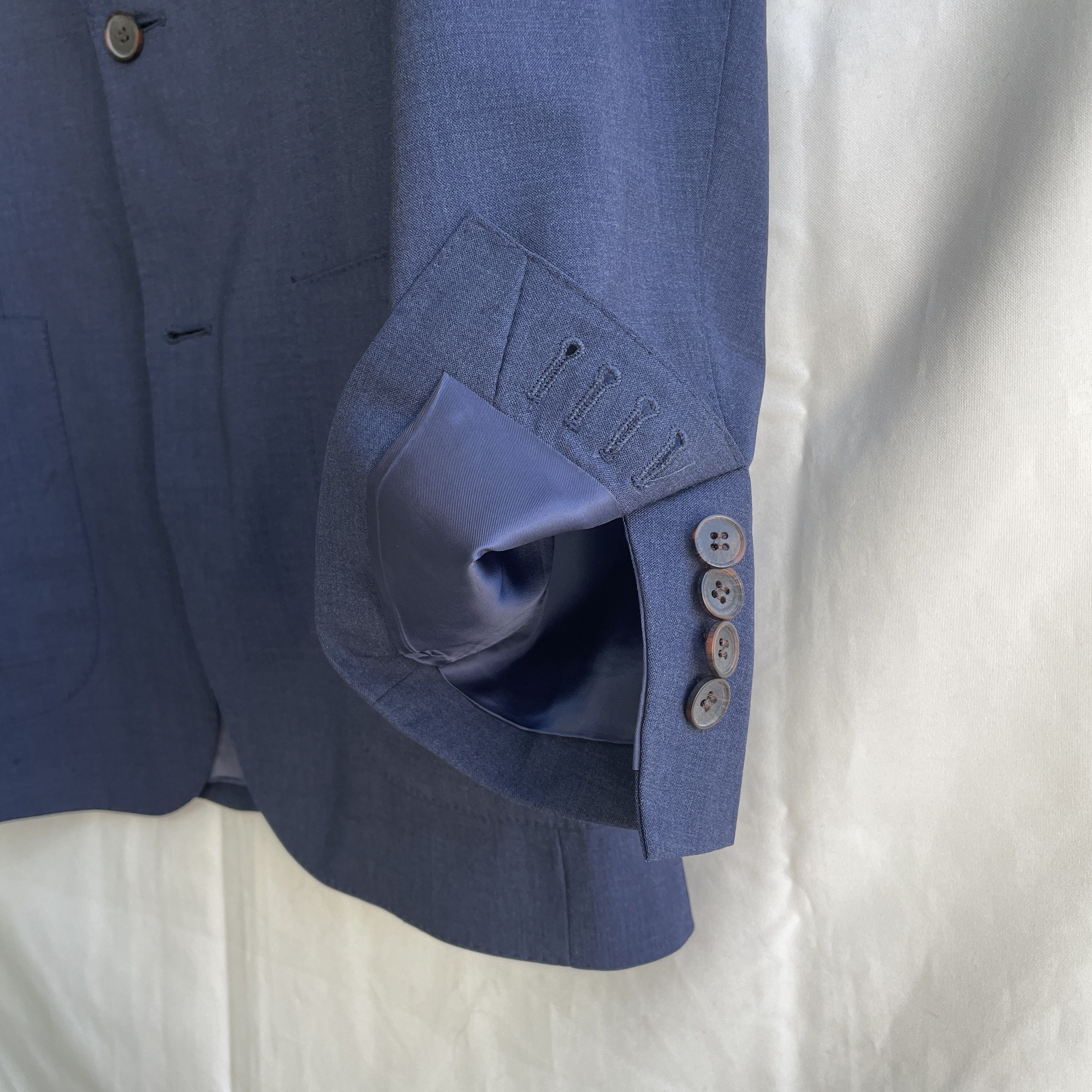 Suitsupply Suitsupply Traveller Wool Navy Solid Suit Jacket Blazer Size 40L - 6 Thumbnail