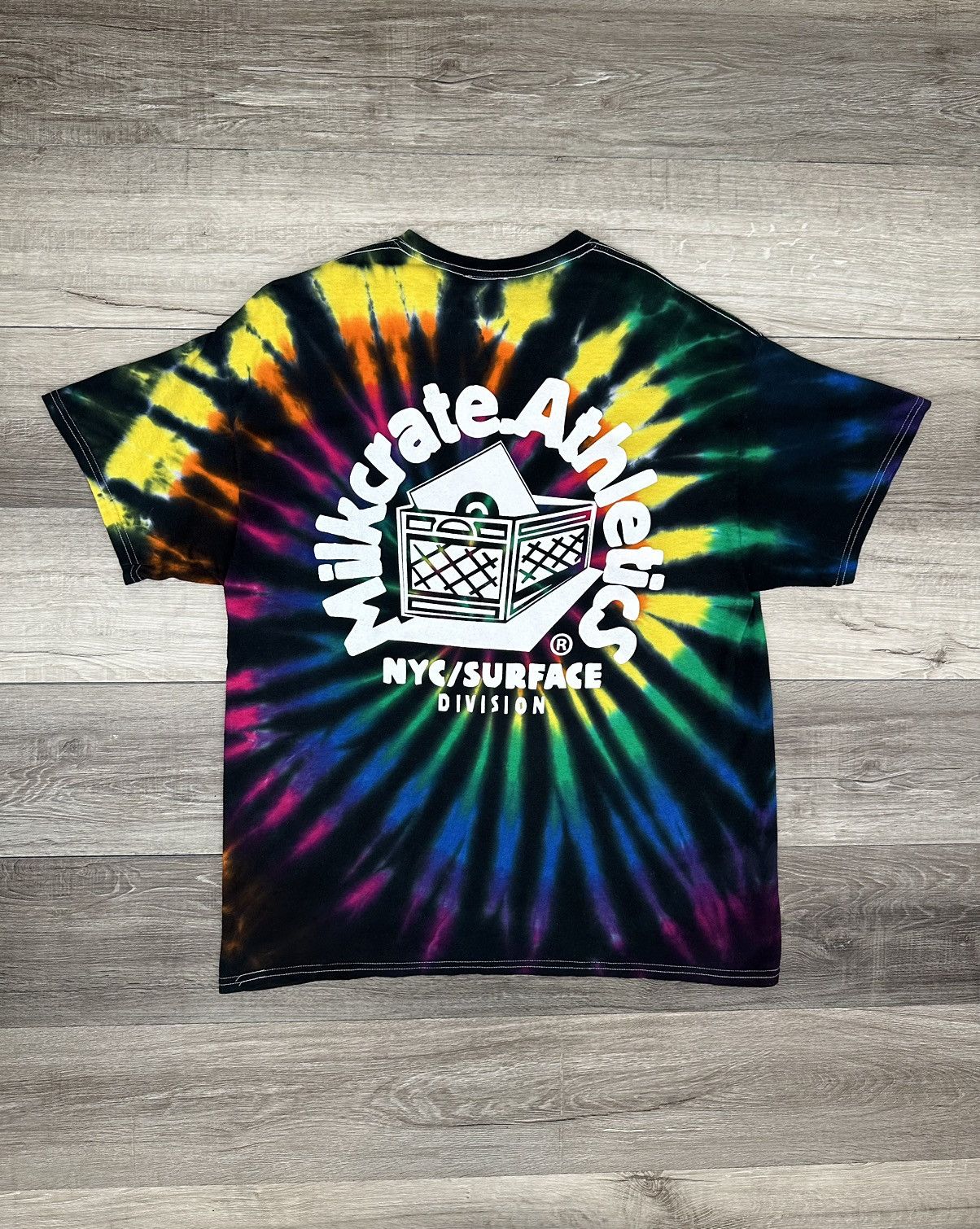 image of Milkcrate Athletics Nyc Surface Tie Dye Face Logo Tee Xl, Men's