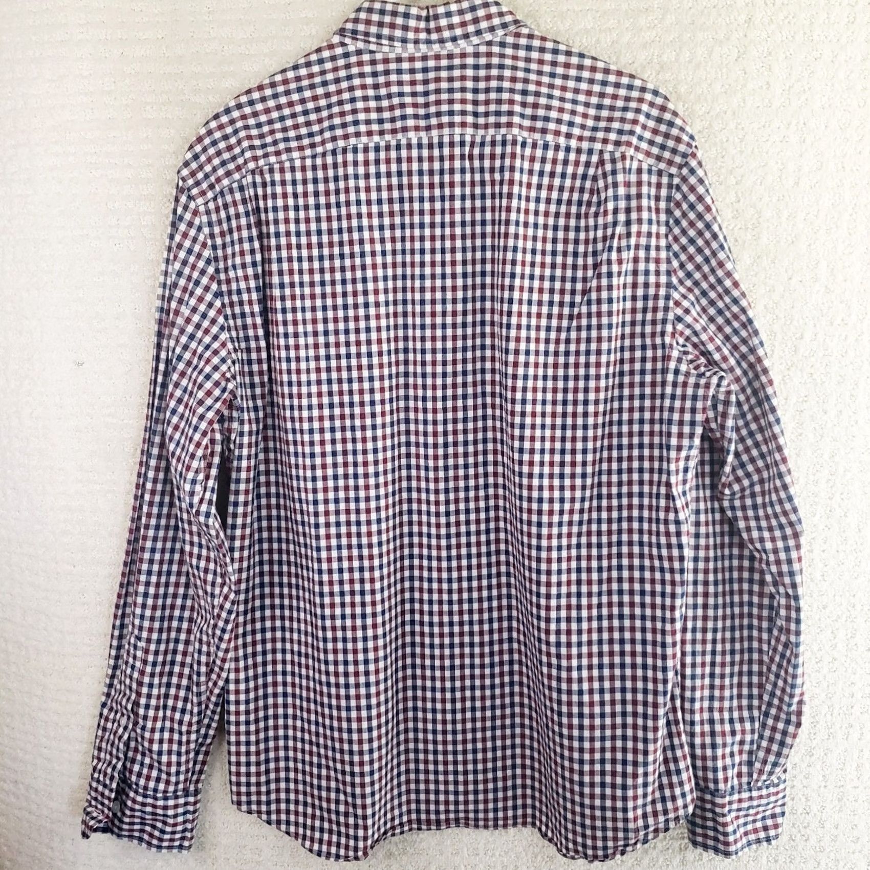 J.Crew J.CREW Mercantile Flex Slim Fit Shirt L Red White Blue Check Long Sleeve Button-Up Mens Size US L / EU 52-54 / 3 - 6 Thumbnail