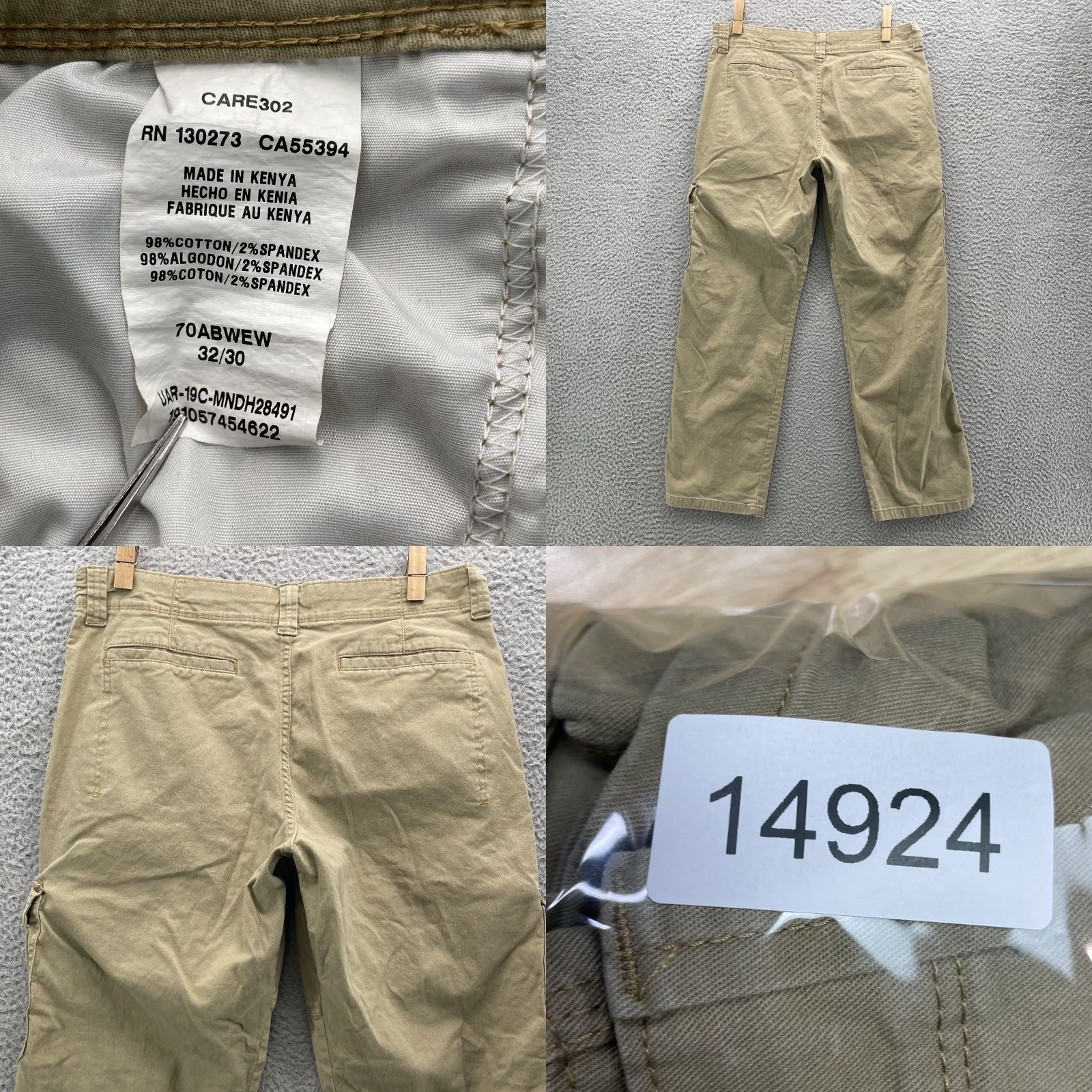 Wrangler VINTAGE Wrangler Cargo Pants Mens 33x29* Khaki Utility Workwear Rodeo Outdoor Skater 90s Size US 33 - 8 Thumbnail