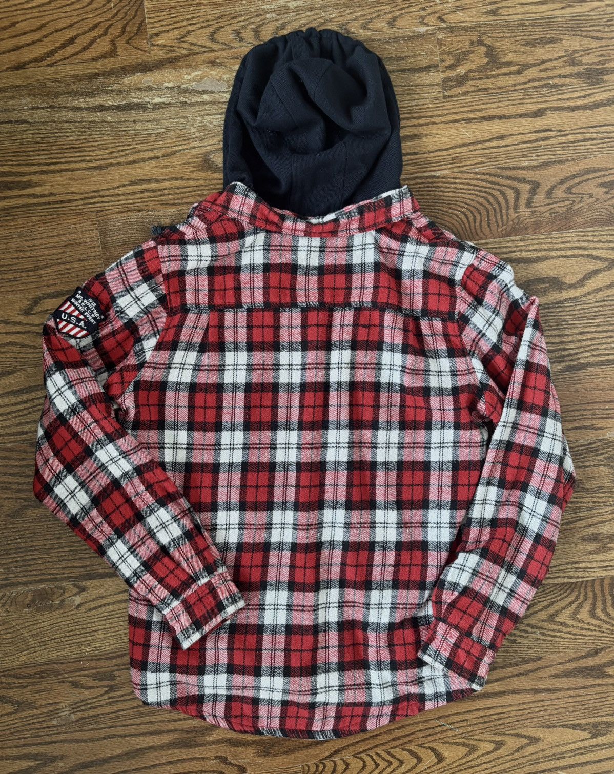 Polo Ralph Lauren vintage 90s polo ralph lauren hooded flannel winter event Size US L / EU 52-54 / 3 - 10 Thumbnail
