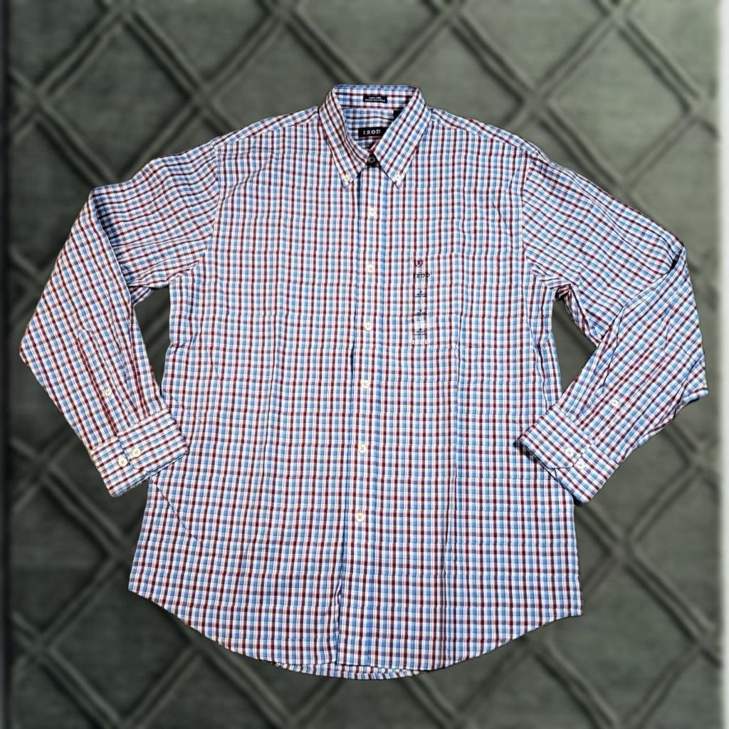 Izod IZOD Shirt Mens Medium Long Sleeve Button Up NWT Plaid M Size US M / EU 48-50 / 2 - 1 Thumbnail