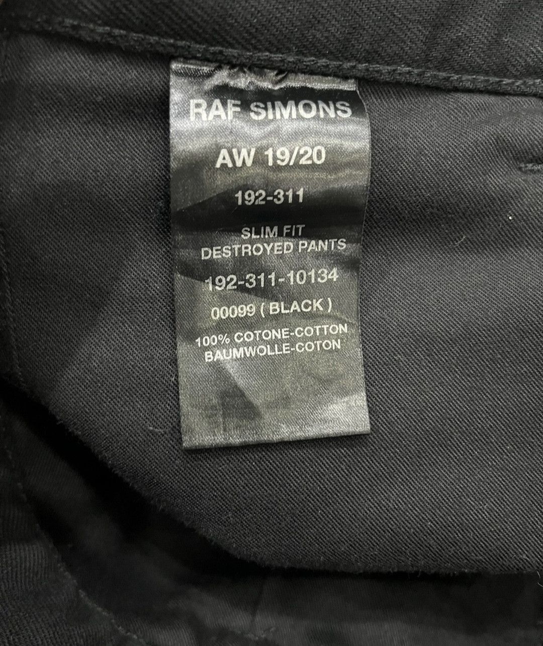 Raf Simons Raf Simons 19aw Double Layer Black and White Destroyed Jean Size US 29 - 5 Thumbnail