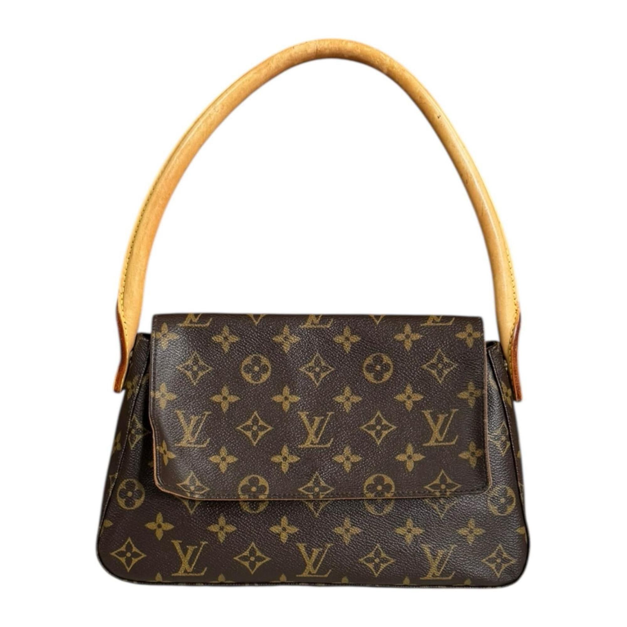 Louis Vuitton Pre-owned Louis Vuitton Mini Looping Monogram Canvas Handbag M51147 in Brown, Women's. Size ONE SIZE - 1 Thumbnail