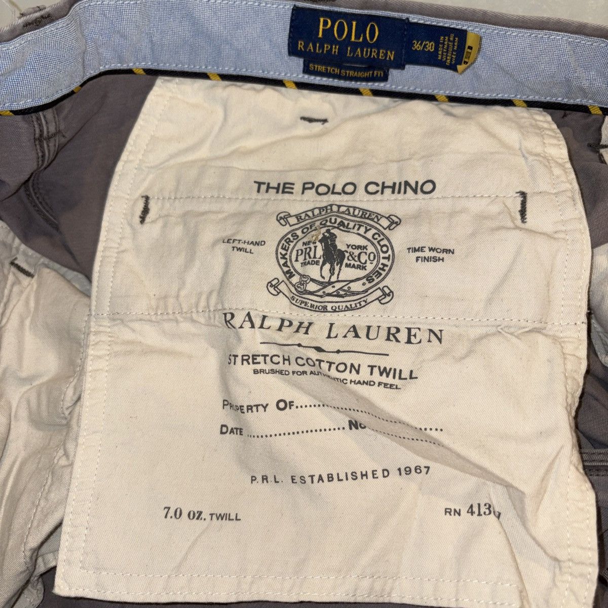 Polo Ralph Lauren Polo Ralph Lauren Pants Mens 36x30 Gray Stretch Straight Fit Size US 36 / EU 52 - 7 Thumbnail