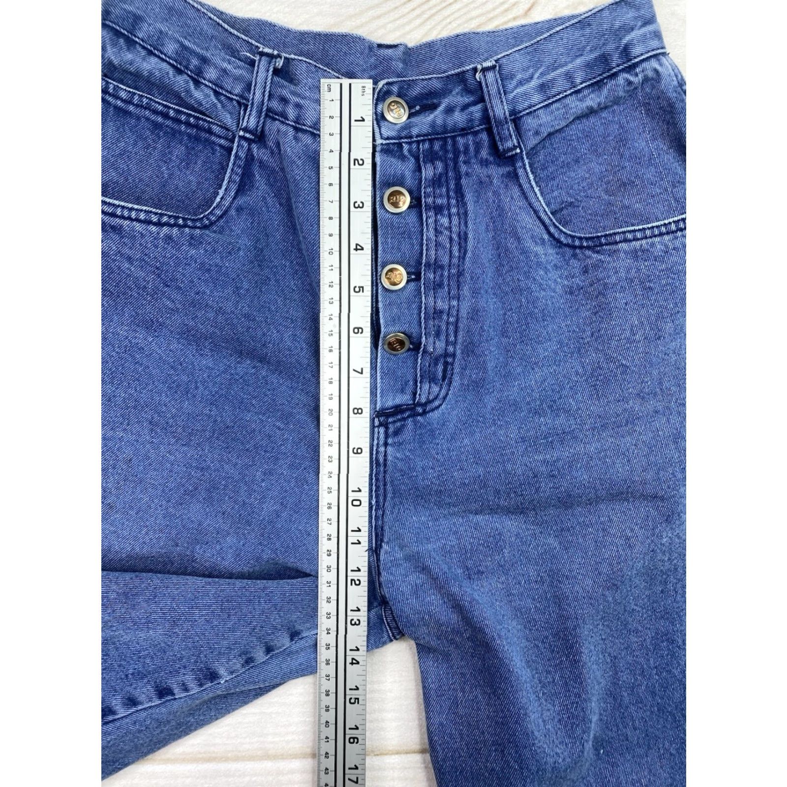 Vintage VINTAGE Rio by Stephen Mardon Jeans Women Juniors 11 Long Blue 5-Pocket High Rise Button Fly Cowboy 80s 90s Mens Womens Girls Size 32" / US 10 / IT 46 - 7 Thumbnail