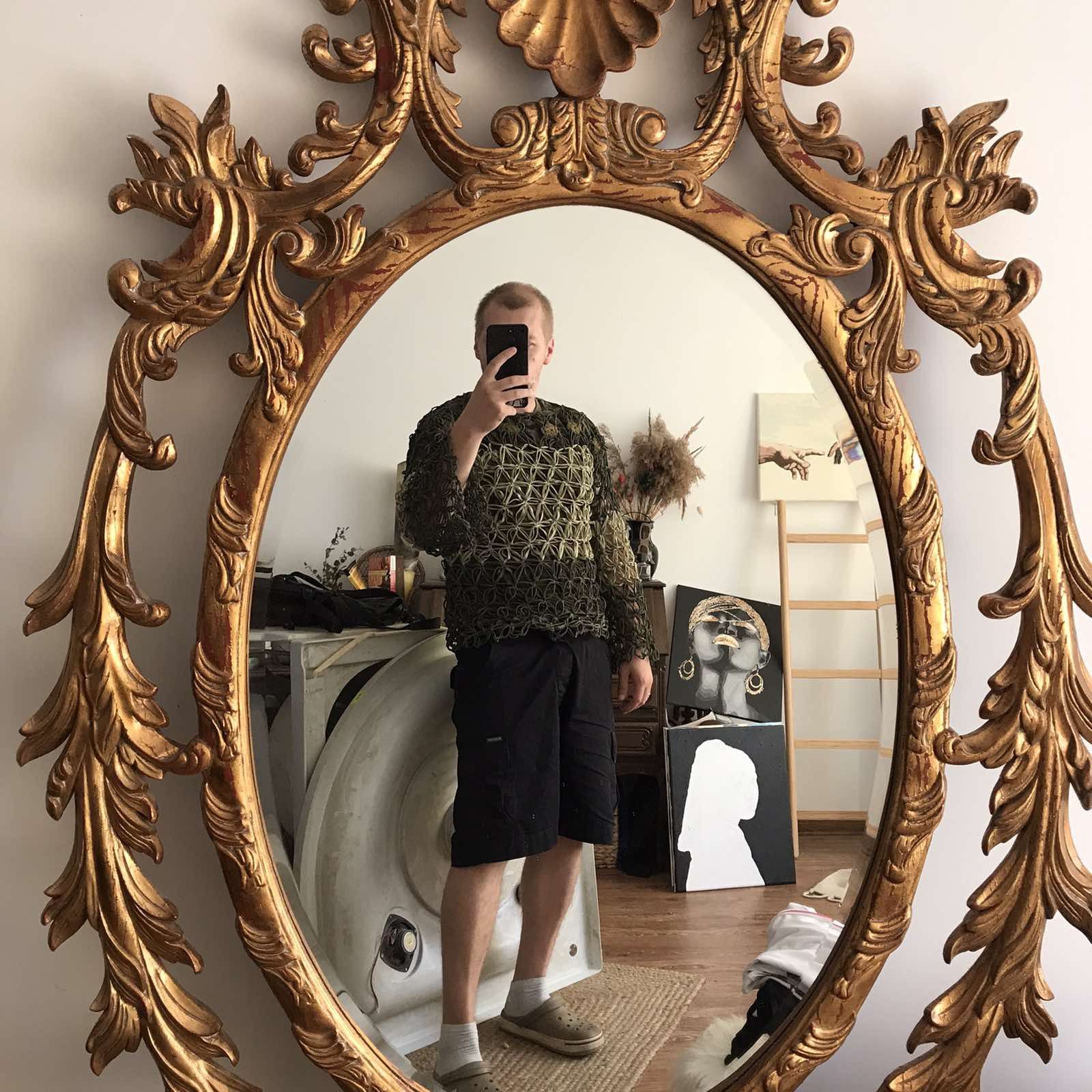 Handmade Rare Avant Garde Sweater Handmade Military Weaving 90s Size US L / EU 52-54 / 3 - 5 Thumbnail