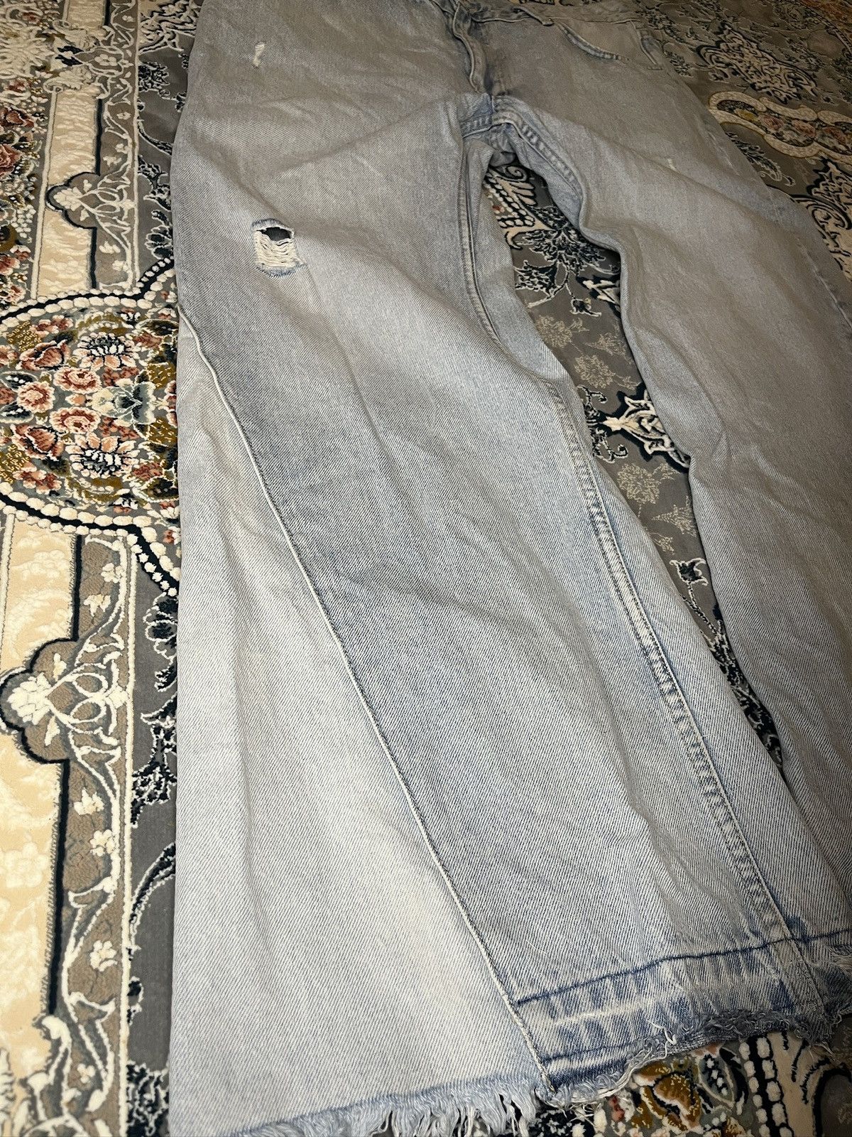 Zara Flared baggy Jeans japen style opium archive Size US 33 - 2 Thumbnail