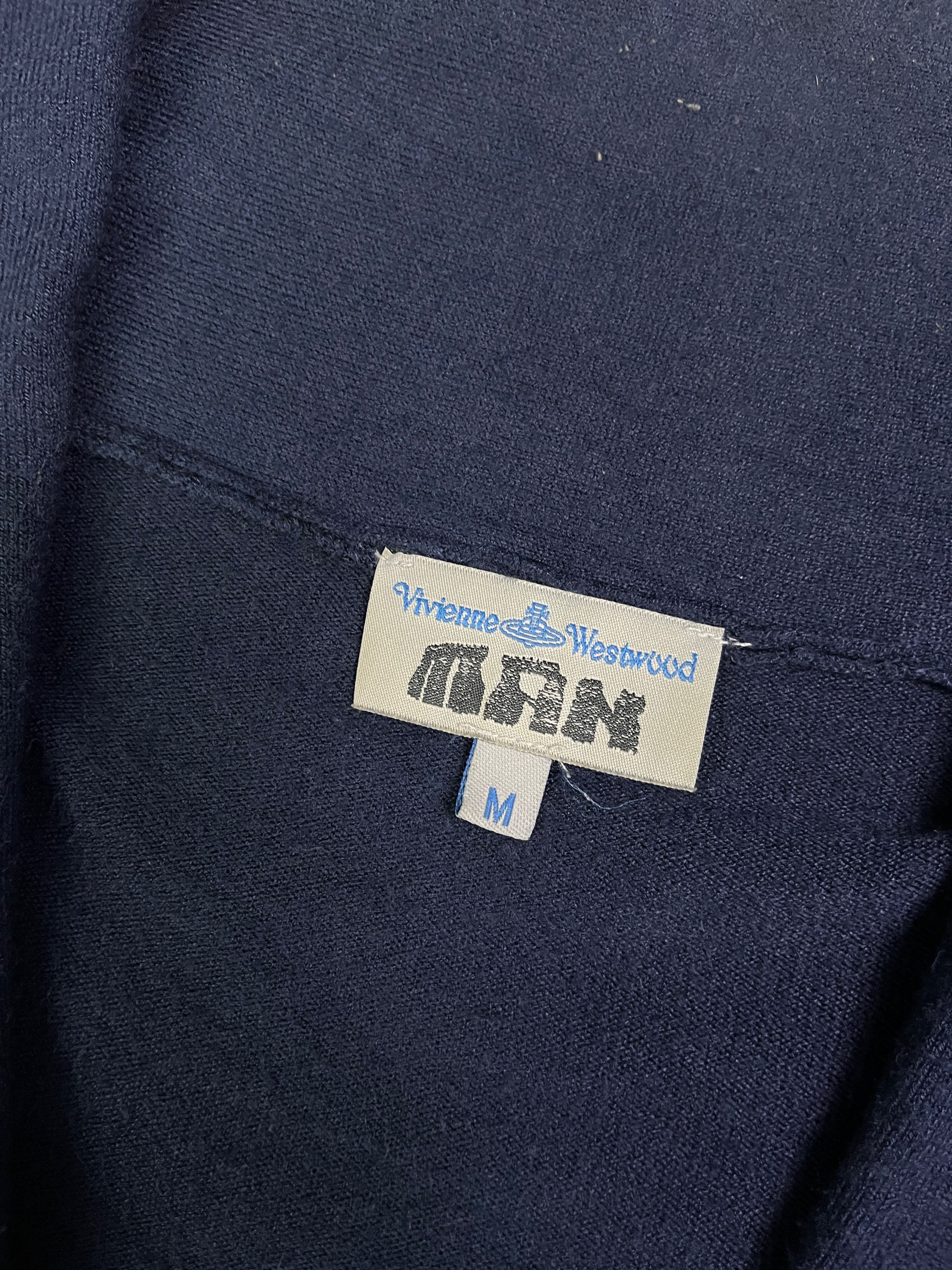 Vivienne Westwood Vivienne Westwood Man Made in Italy Navy Blue Cardigan Size US M / EU 48-50 / 2 - 8 Thumbnail