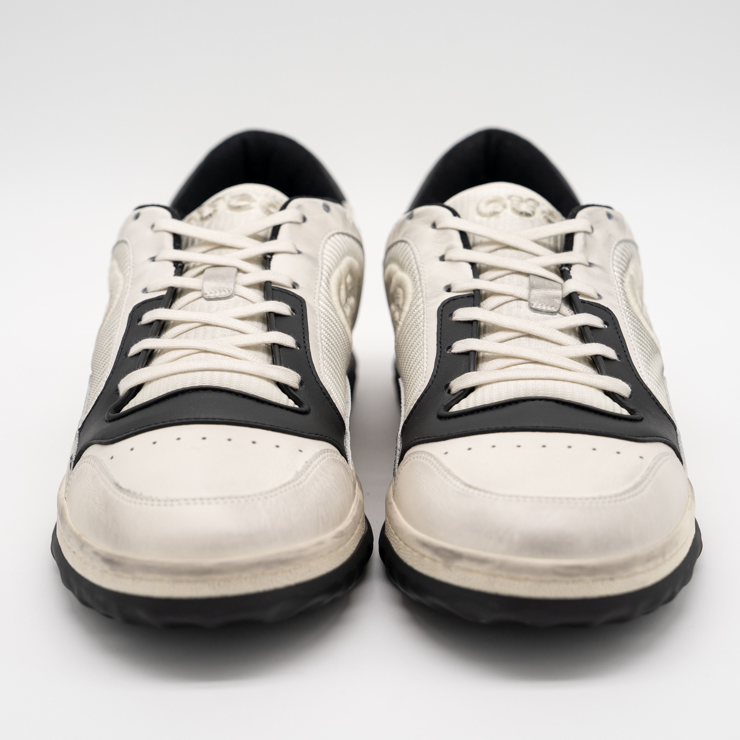 Gucci Gucci MAC80 Sneakers Off White Black GG Leather Size US 13 / EU 46 - 2 Thumbnail