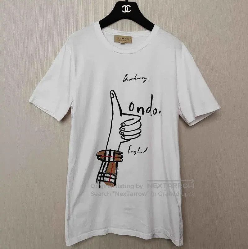 Burberry Burberry White Cotton Graphic T. Size US M / EU 48-50 / 2 - 1 Thumbnail