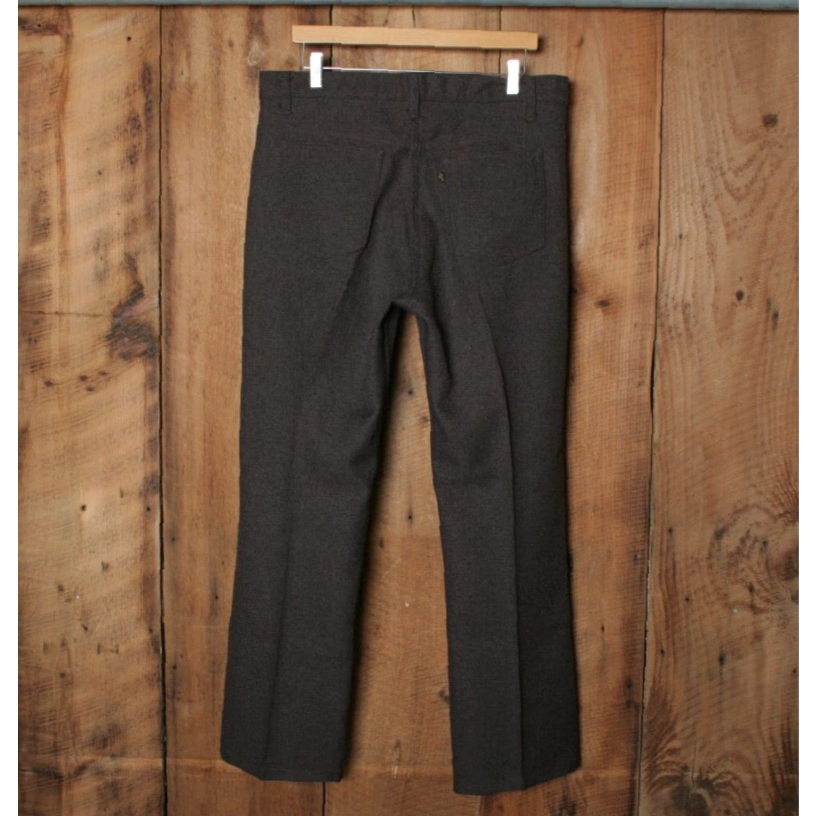 Levi's VINTAGE Levi's 517 Pants Sz. 36x30 Brown Dacron Polyester Bootcut Re-Hemmed Mens Size US 36 / EU 52 - 3 Thumbnail