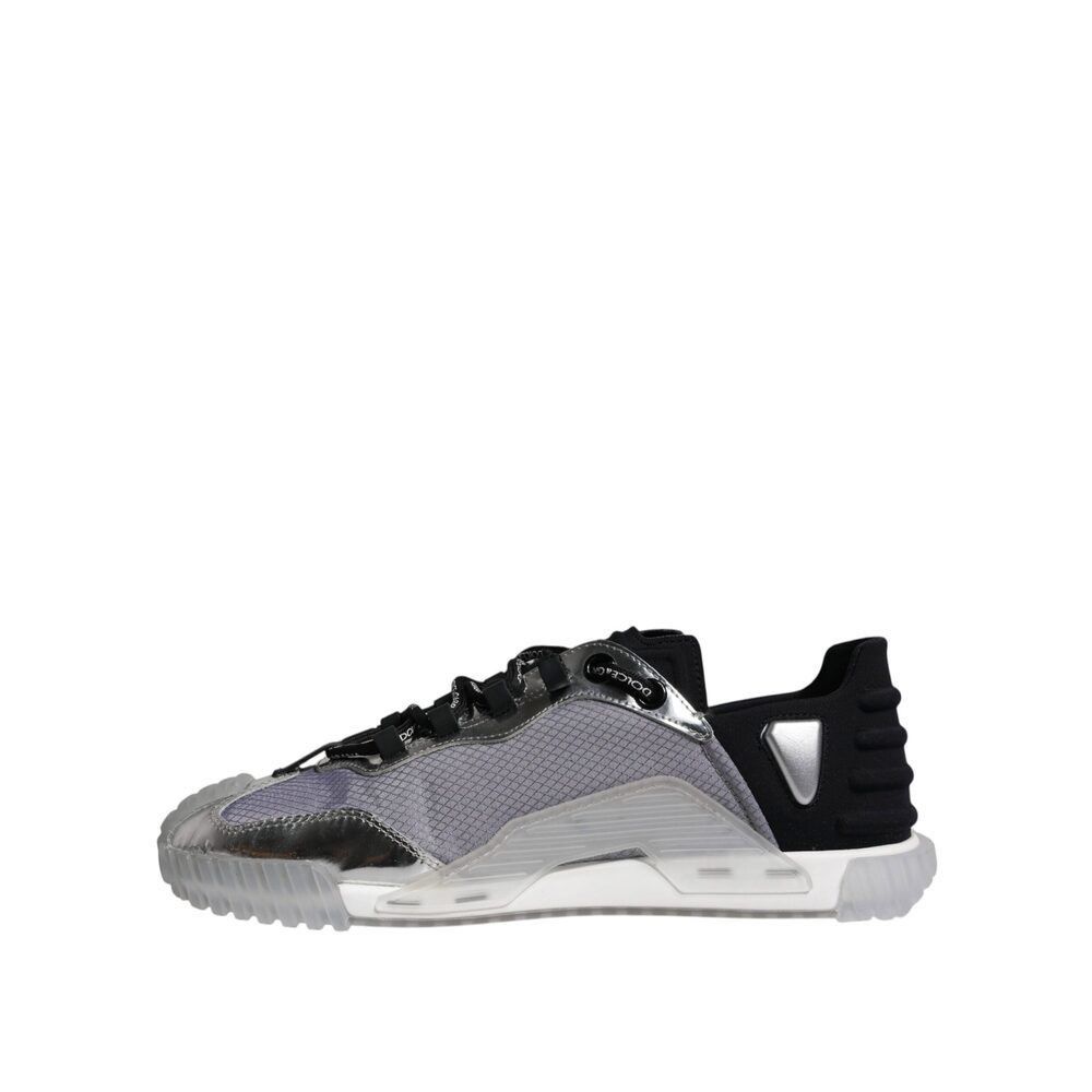 Dolce & Gabbana Dolce & Gabbana Silver Black Nylon NS1 Low Top Sneakers Shoe Size US 8 / EU 41 - 5 Thumbnail