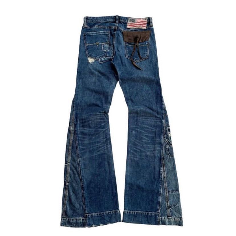 If Six Was Nine × Japanese Brand × Le Grande Bleu (L.G.B.) 💥Rare💥 Flare Ralph Lauren Patch Work Jeans Size US 28 / EU 44 - 1 Thumbnail