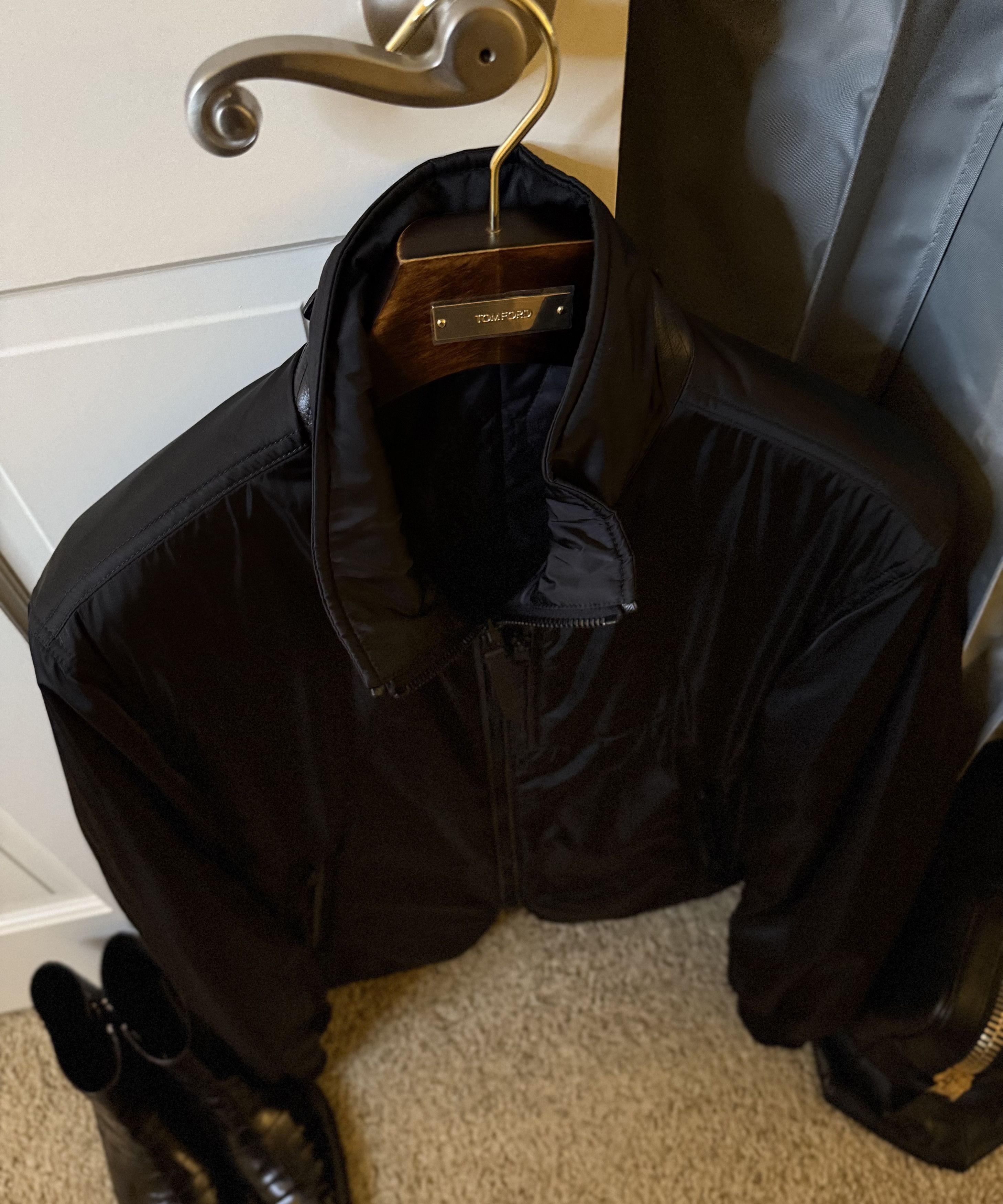 Tom Ford Best Dressed New $4,050 w/Tax Leather Accents Tech Jacket Size US L / EU 52-54 / 3 - 10 Thumbnail