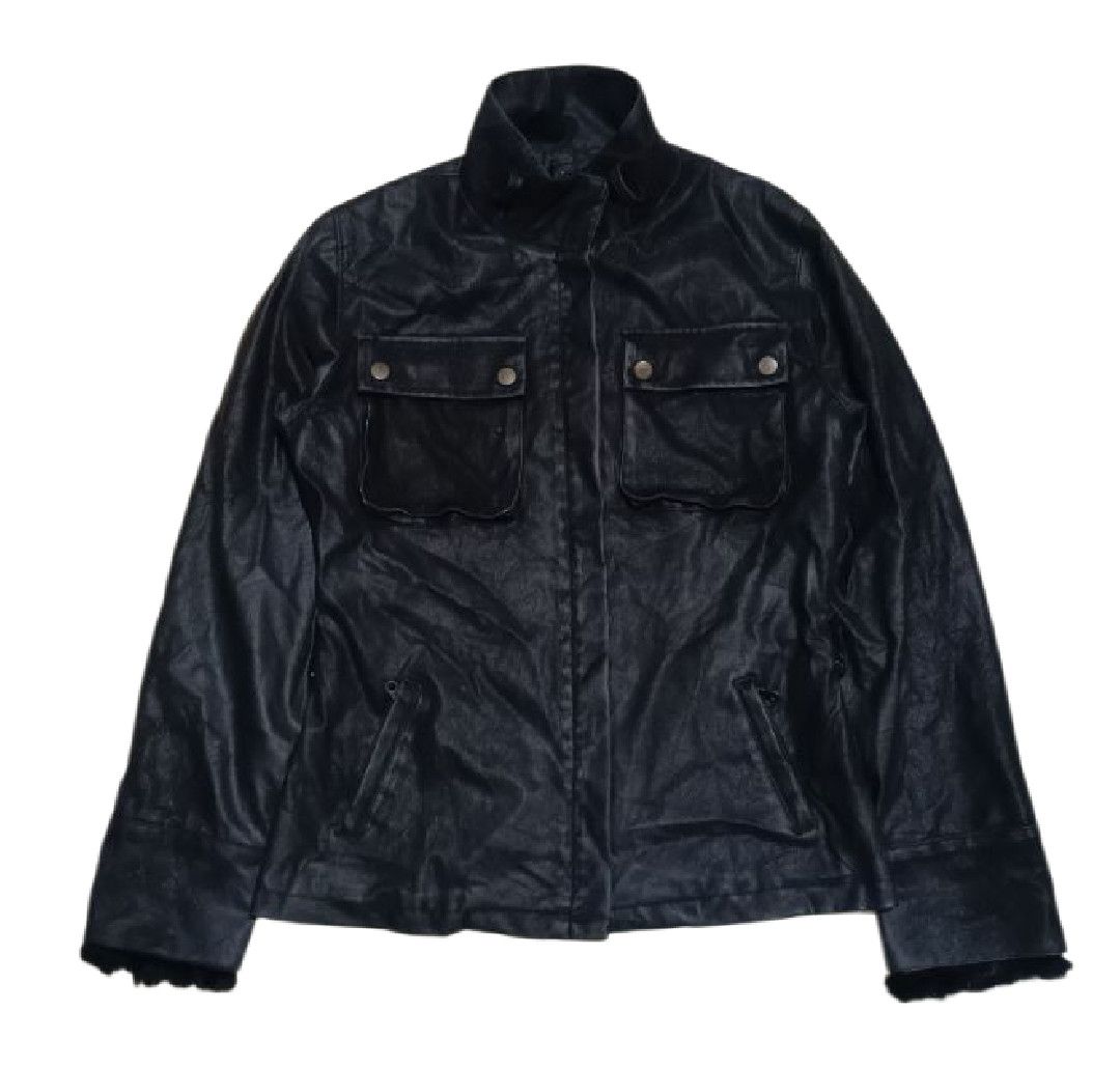 GOA Vintage Reve Waxed Padde Leather Biker Jacket Cargo Pocket Size M / US 6-8 / IT 42-44 - 1 Thumbnail