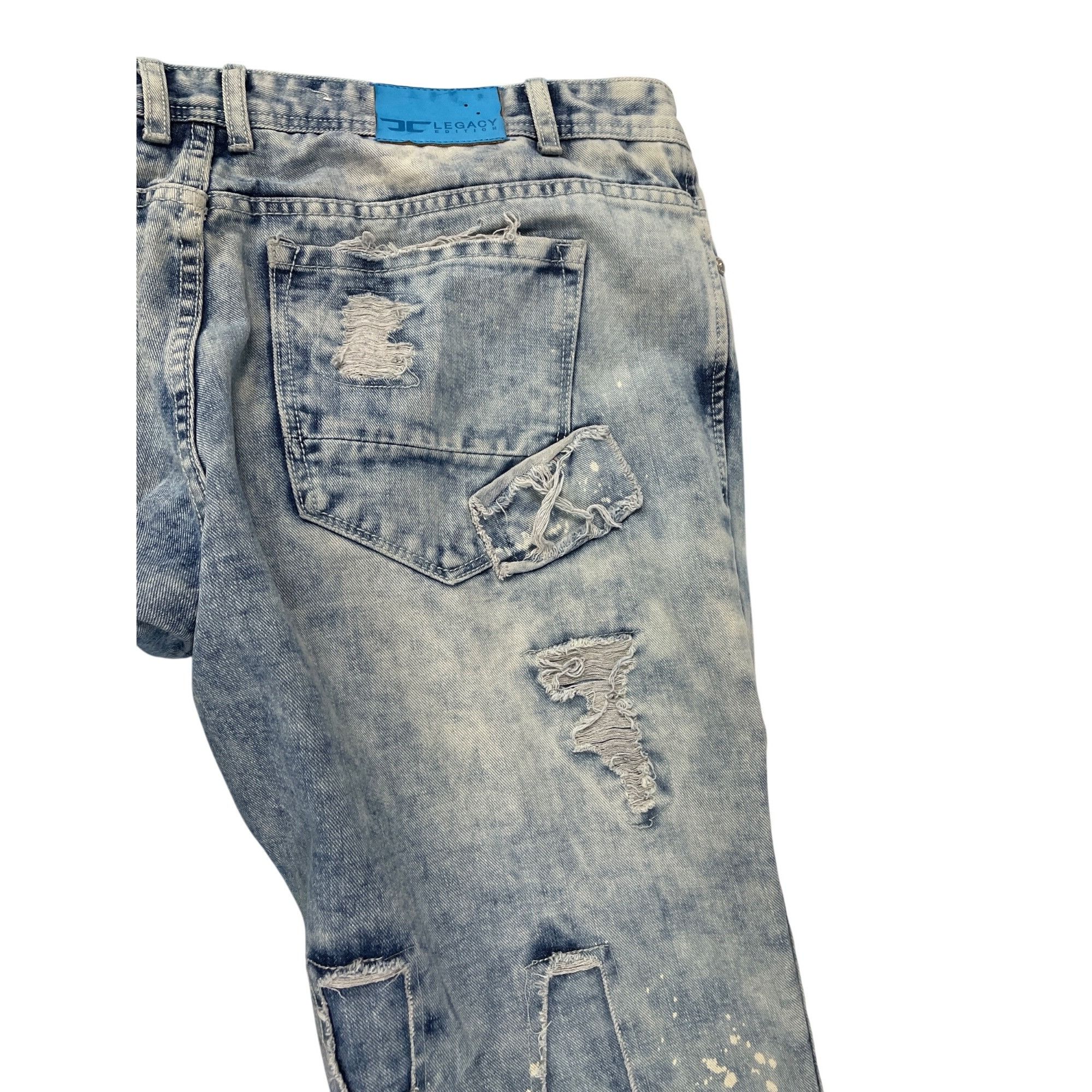 Jordan Craig Jordan Craig Artisan mens blue grunge distressed jeans 38/34 Size US 38 / EU 54 - 17 Thumbnail