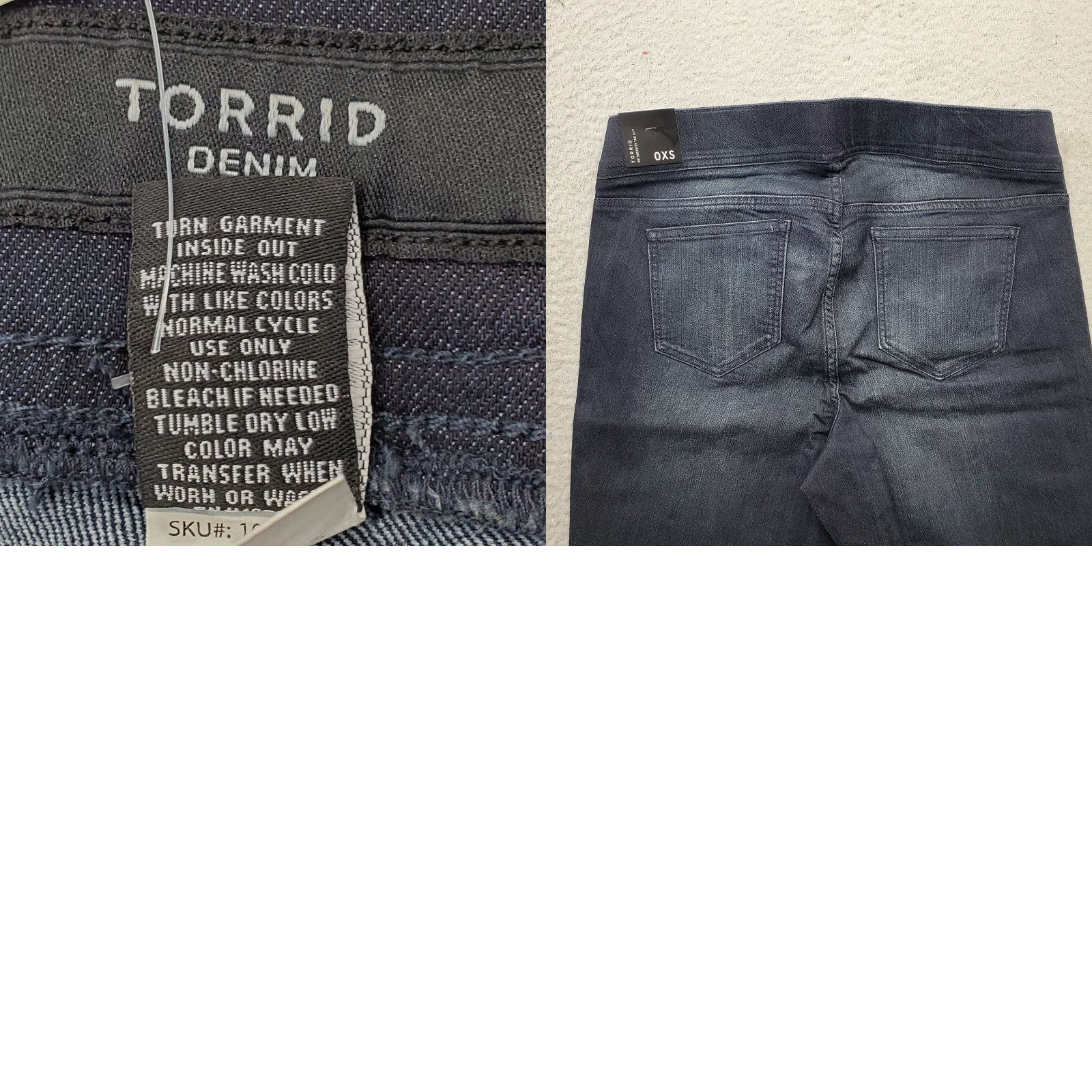 Torrid Torrid Bootcut Jeans Womens XS Blue Denim Dark Wash Pull-On Flat Front Size 26" / US 2 / IT 38 - 8 Thumbnail