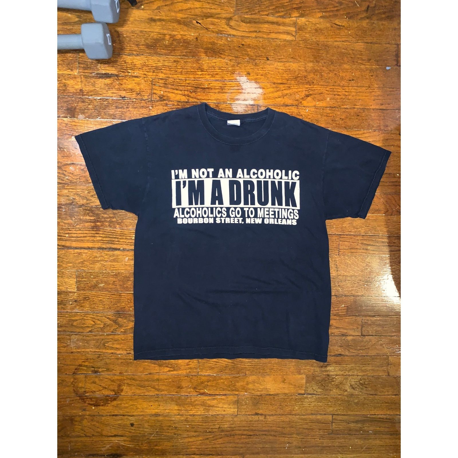 Fruit Of The Loom Bourbon Street New Orleans Funny T Shirt Large Drunk Tee Size US L / EU 52-54 / 3 - 2 Thumbnail