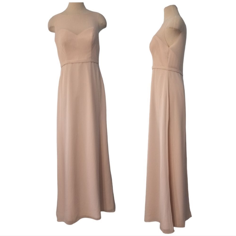 Other Symphony Of Venus Sheer Chiffon Covers Sweatheart Bodice Gown Blush Sze 12 Blush Size XL / US 12-14 / IT 48-50 - 2 Thumbnail
