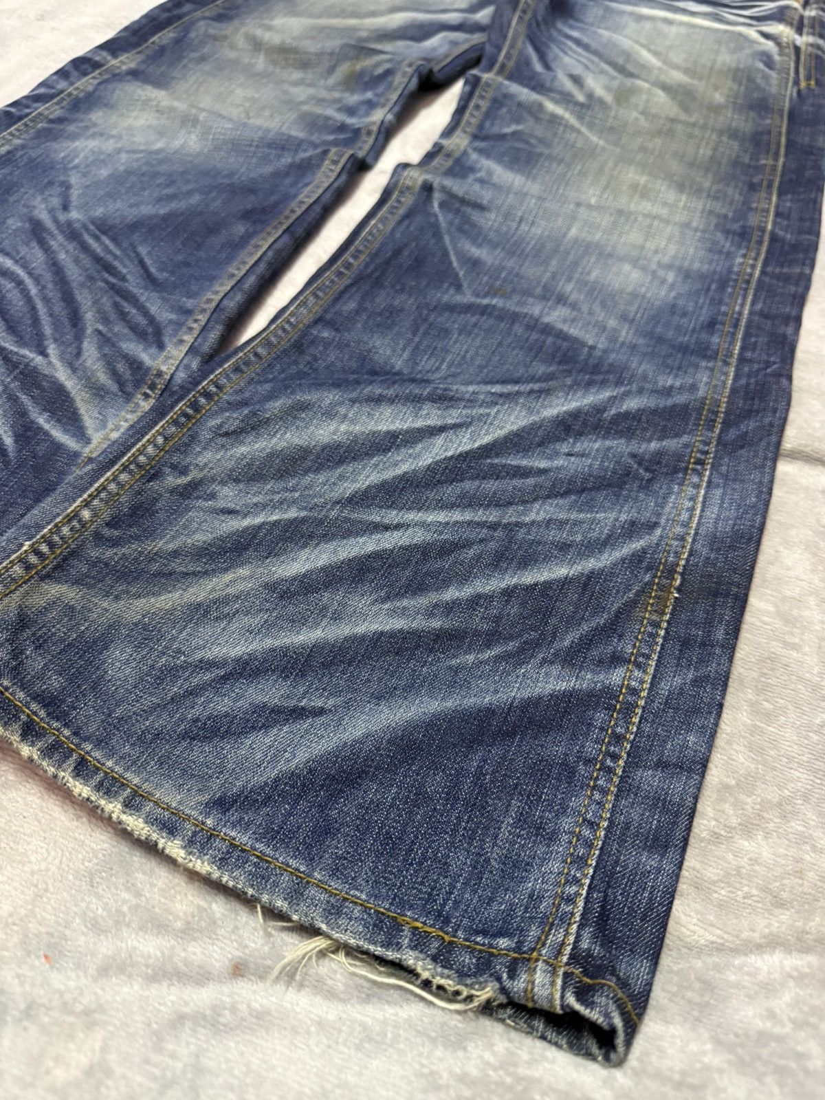 Hysteric Glamour × Japanese Brand Old Army Japan Studded Claw Mark Muddy Wide Leg Flared Jeans Size US 30 / EU 46 - 11 Thumbnail