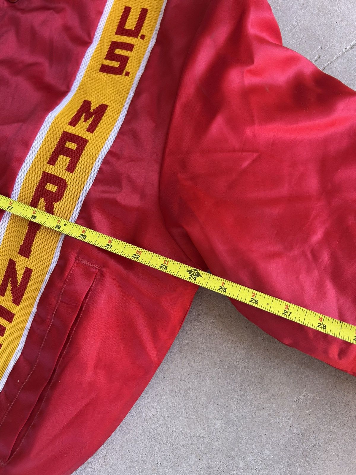 Vintage Vintage Marines Satin Bomber Jacket Size US L / EU 52-54 / 3 - 9 Thumbnail