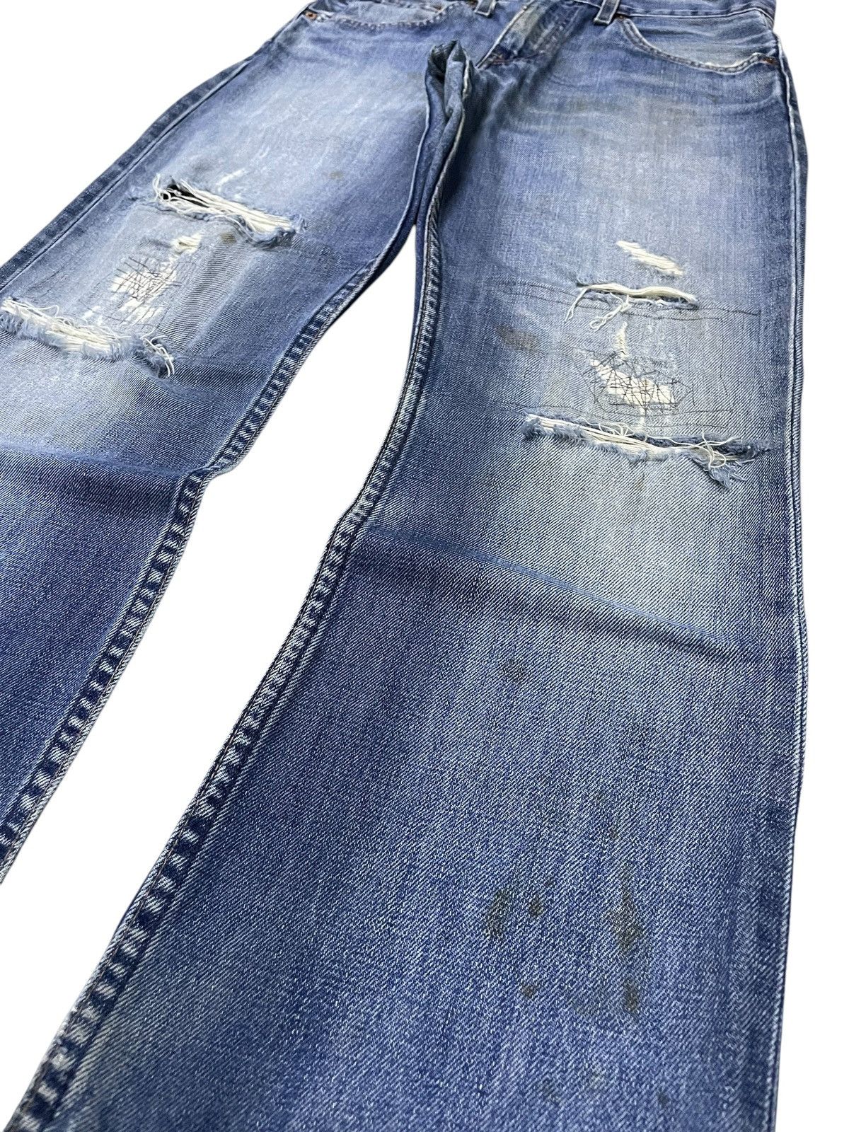 Levi's Vintage Levis 507 Flared Bootcut Distressed Jeans Size US 28 / EU 44 - 6 Thumbnail