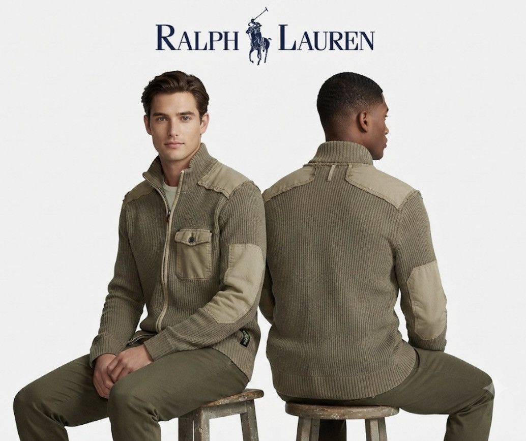 Polo Ralph Lauren Rare💥 Polo Jeans Military Standard Issue Knitted Sweater Size US L / EU 52-54 / 3 - 1 Thumbnail