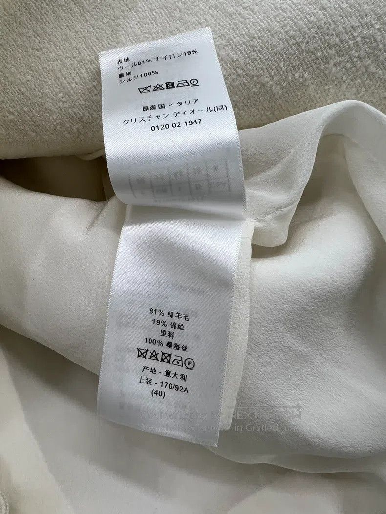 Dior Dior White bow double-breasted jacket Size S / US 4 / IT 40 - 6 Thumbnail