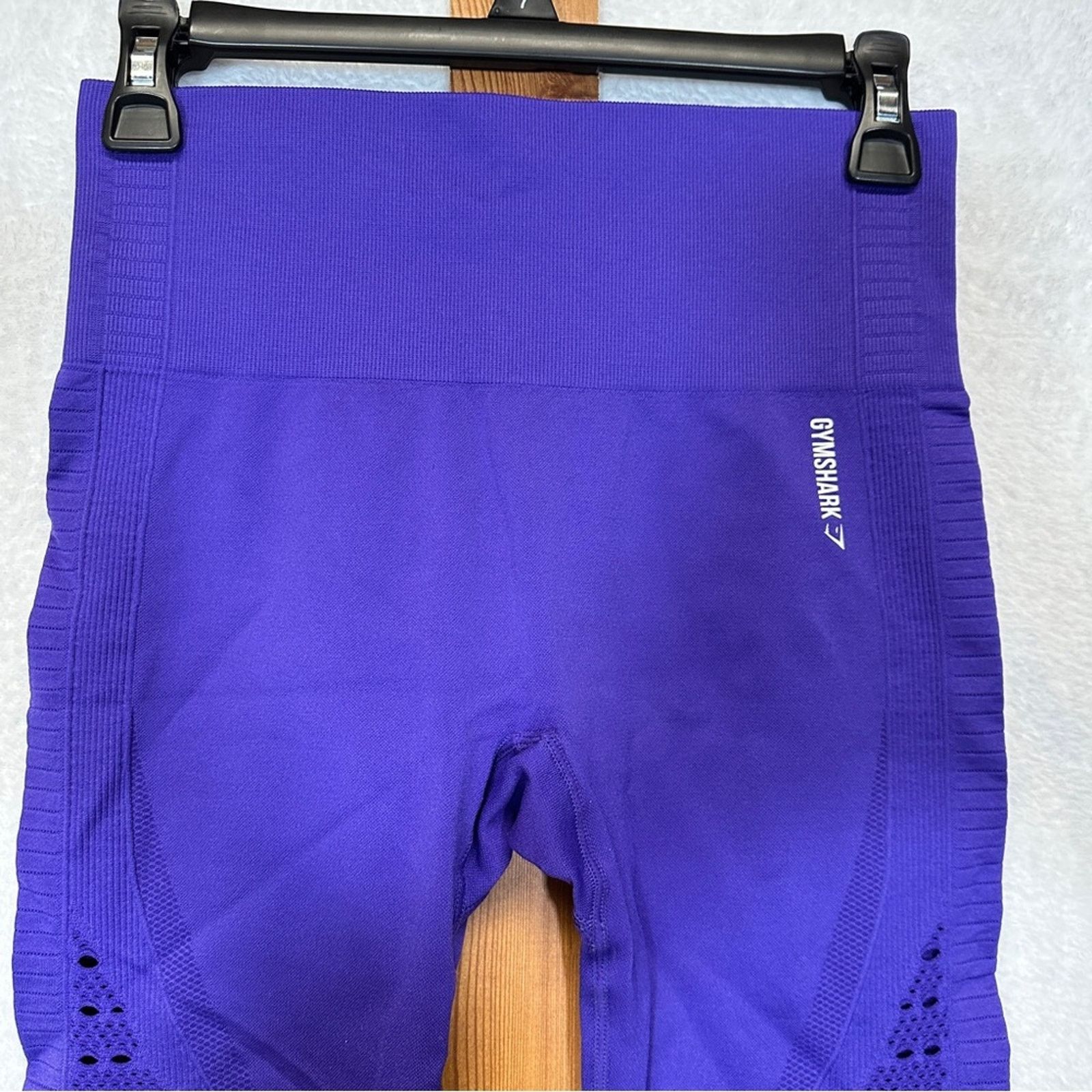 Gymshark Gymshark Energy+ Seamless Knit Cutout Cropped Leggings Sz M Size 25" / US 0 / IT 36 - 2 Thumbnail