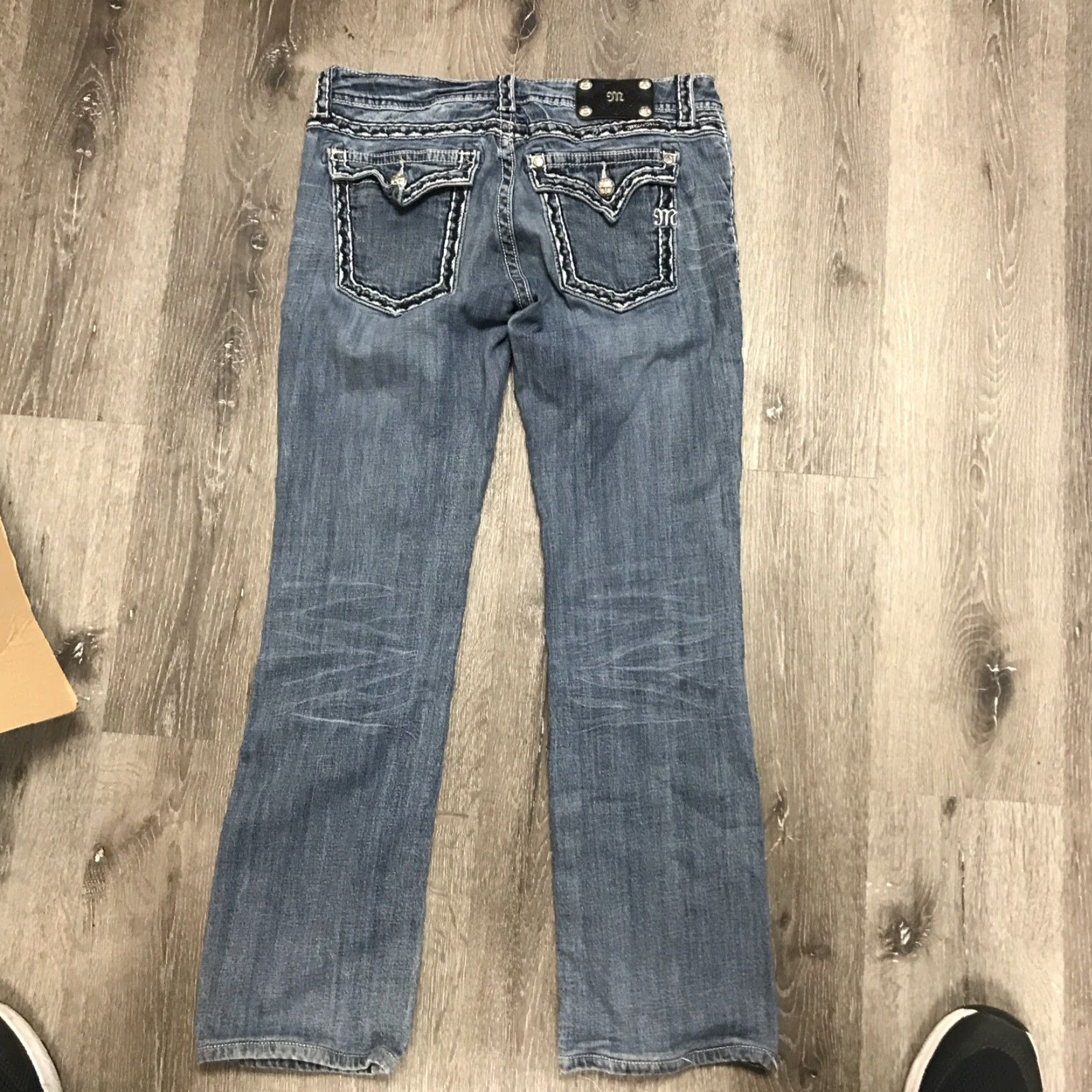 Miss Me Miss Me Jeans Bootcut Womens 30 Blue 100% Cotton Metallic Rise Low JS5014B37 Jeans Size 30" / US 8 / IT 44 - 4 Thumbnail