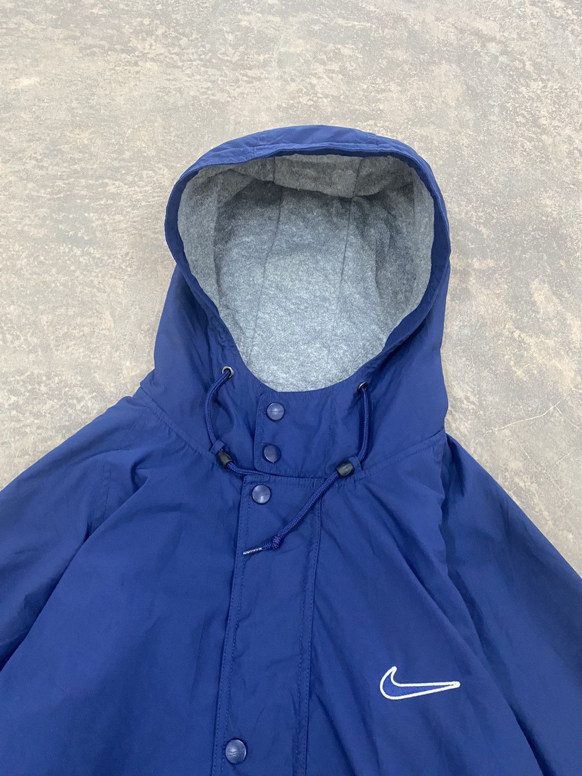 Nike VINTAGE 90s NIKE BIG SWOOSH BACKHIT WINDBREAKER JACKET BLUE Size US XXL / EU 58 / 5 - 8 Thumbnail