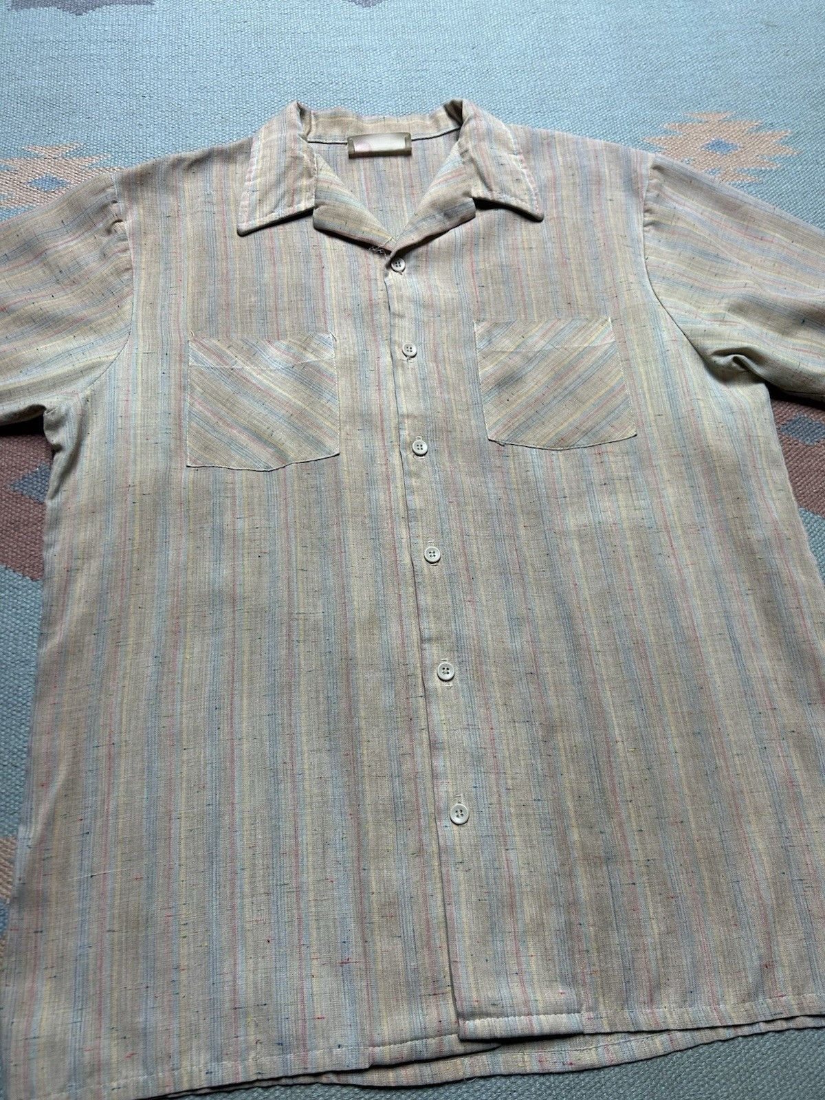 Vintage Vintage 1970s button shirt Sears kings road fleck Medium Size US M / EU 48-50 / 2 - 2 Thumbnail