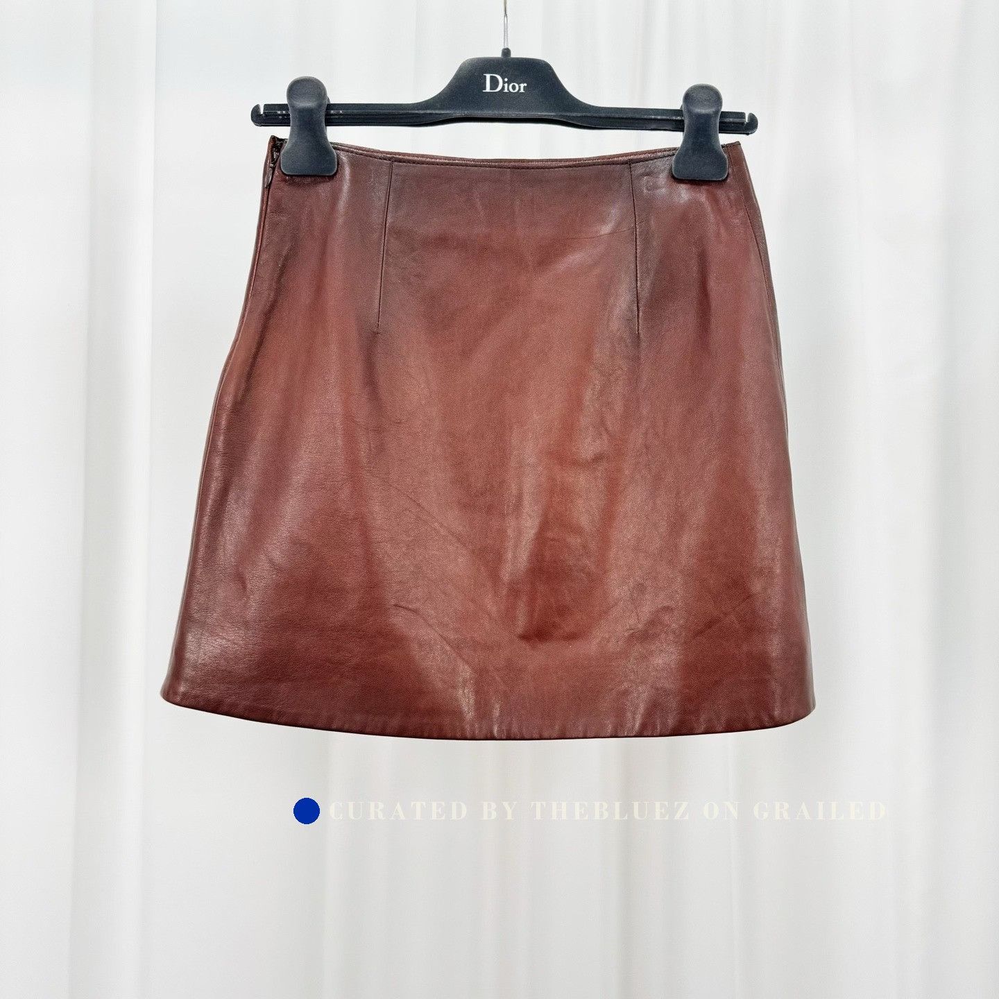 Miu Miu Miu Miu Lambskin Brown Skirt Size 36" / US 14 / IT 50 - 1 Thumbnail