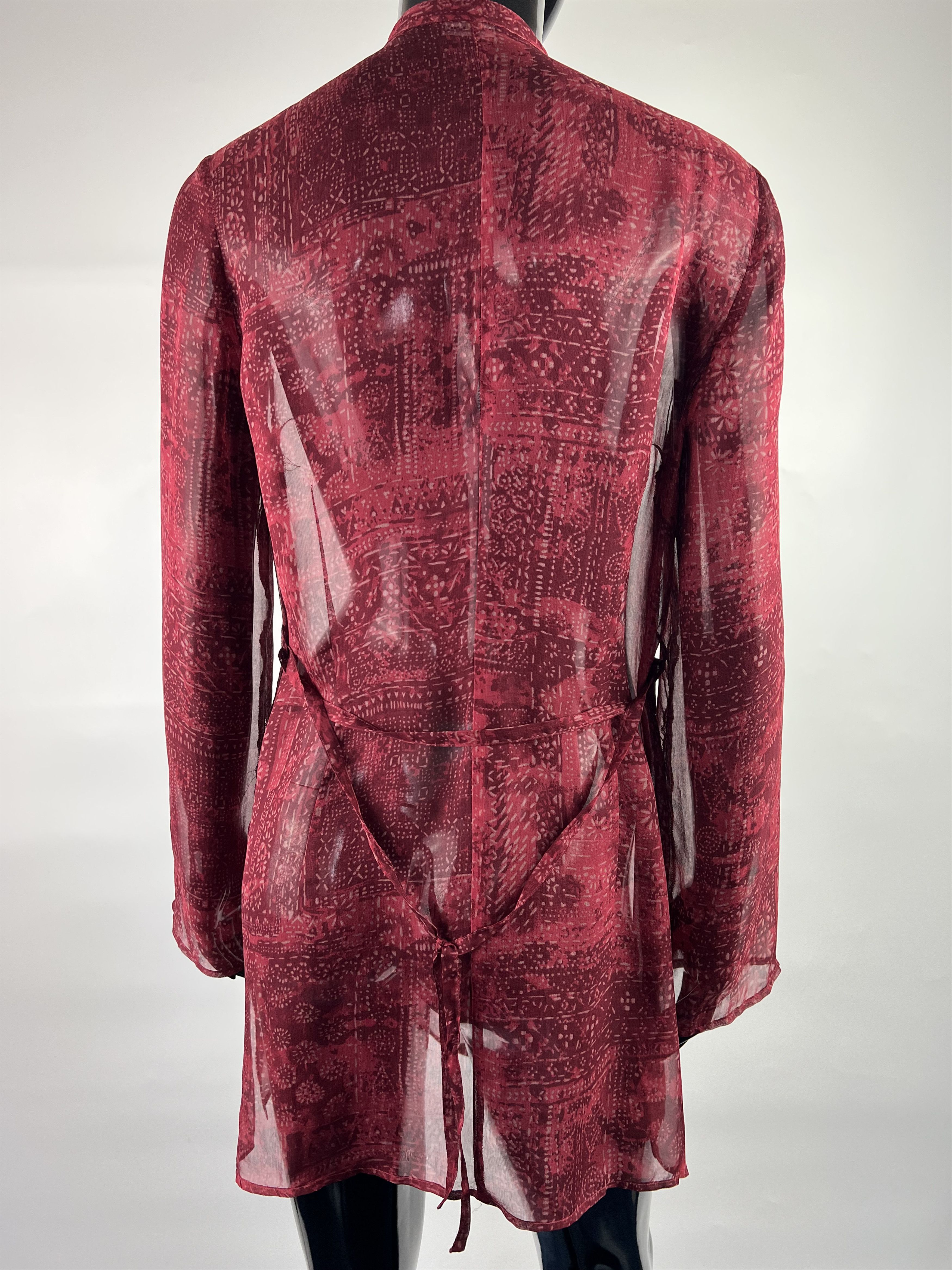 Cacharel × SikSilk Cacharel Button Up Silk Blouse Red Size 42/10 Size M / US 6-8 / IT 42-44 - 4 Thumbnail