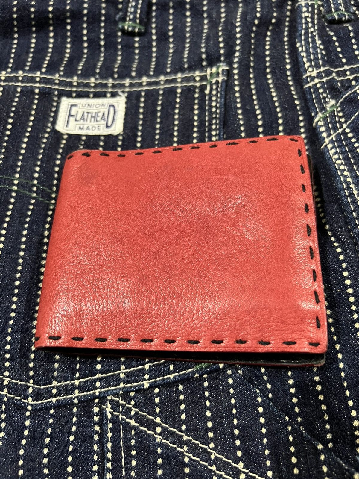 Takeo Kikuchi Italian Leather Tanned Edge Stitching 2 Tones Bifold Wallets Size ONE SIZE - 1 Thumbnail