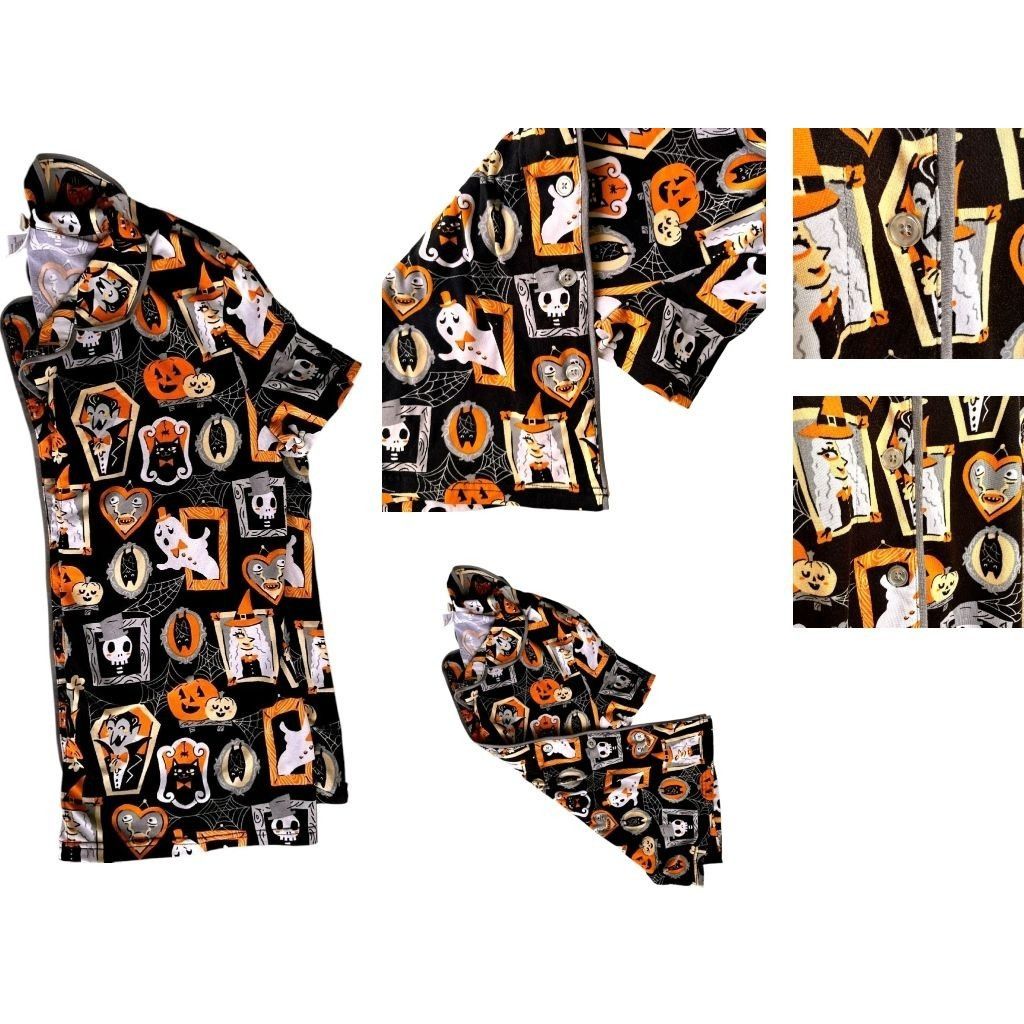 Other Munki Munki Halloween Pajama Top Large Short Sleeves Button Size L / US 10 / IT 46 - 9 Thumbnail