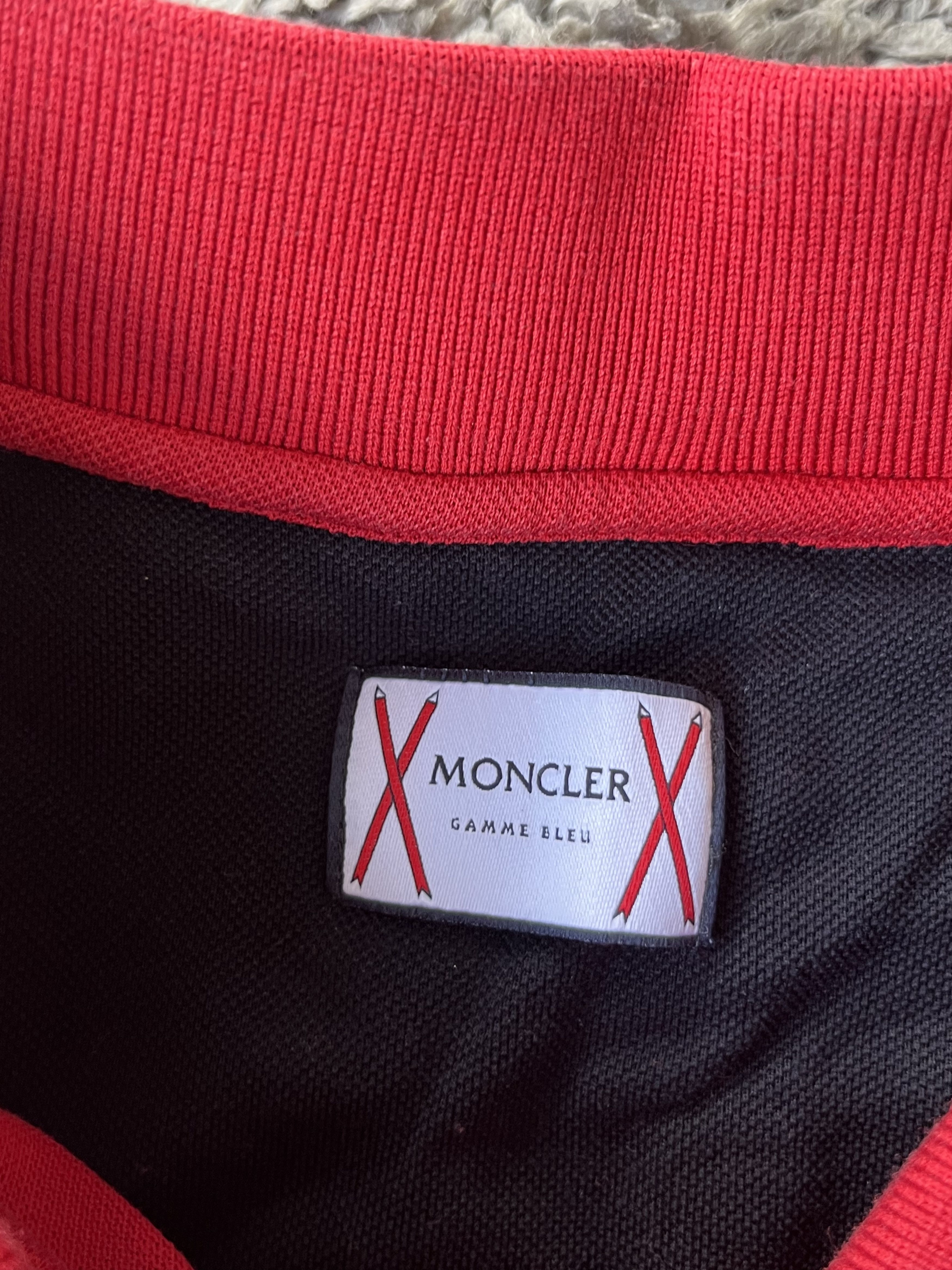 Moncler MONCLER GAMME BLEU Vintage Polo MADE IN ITALY Red/Blue Size US L / EU 52-54 / 3 - 9 Thumbnail