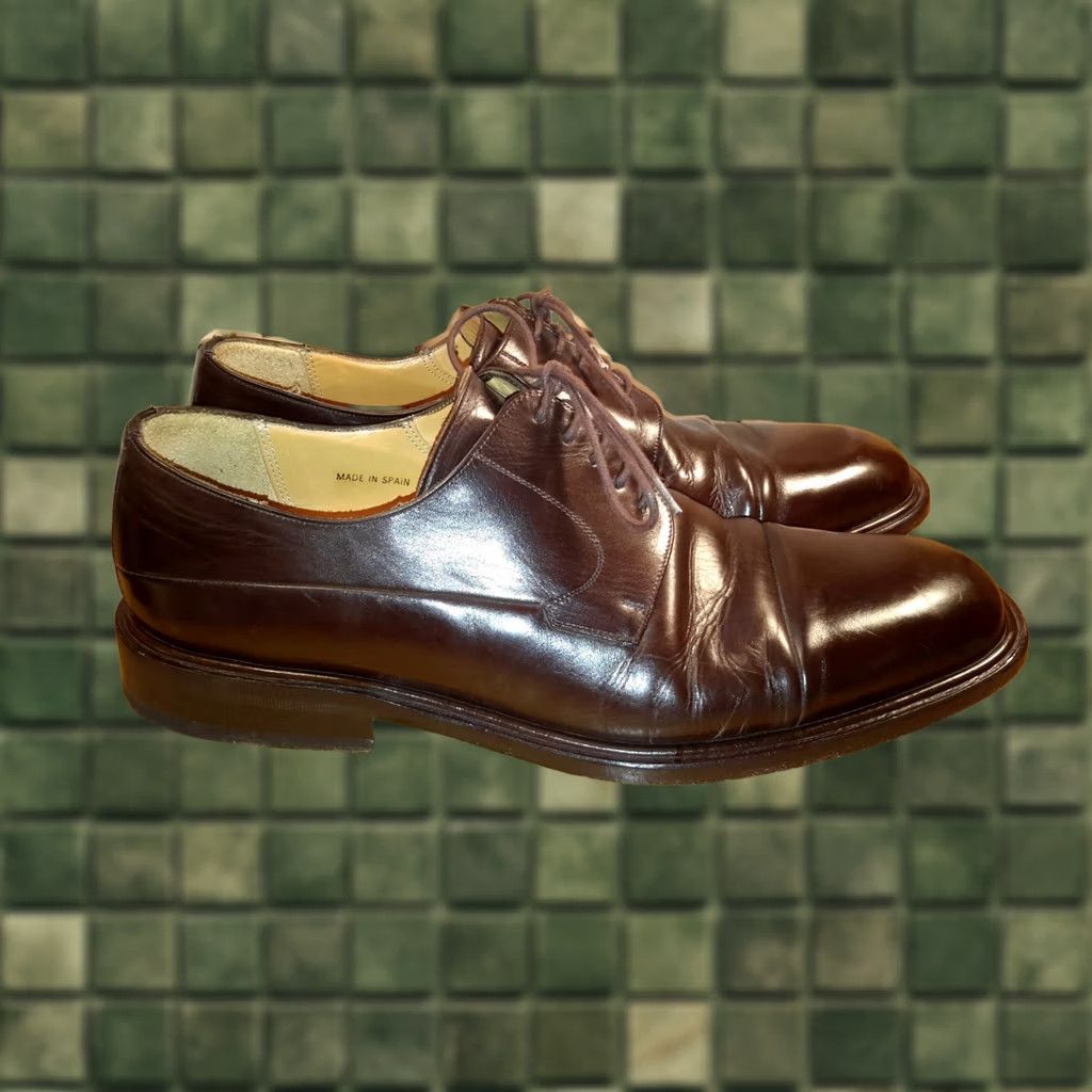 Mezlan Mezlan Piazza Brown Leather Mens Oxford Cap-Toe Dress Shoes sz.10 M Spain Size US 10 / EU 43 - 1 Thumbnail