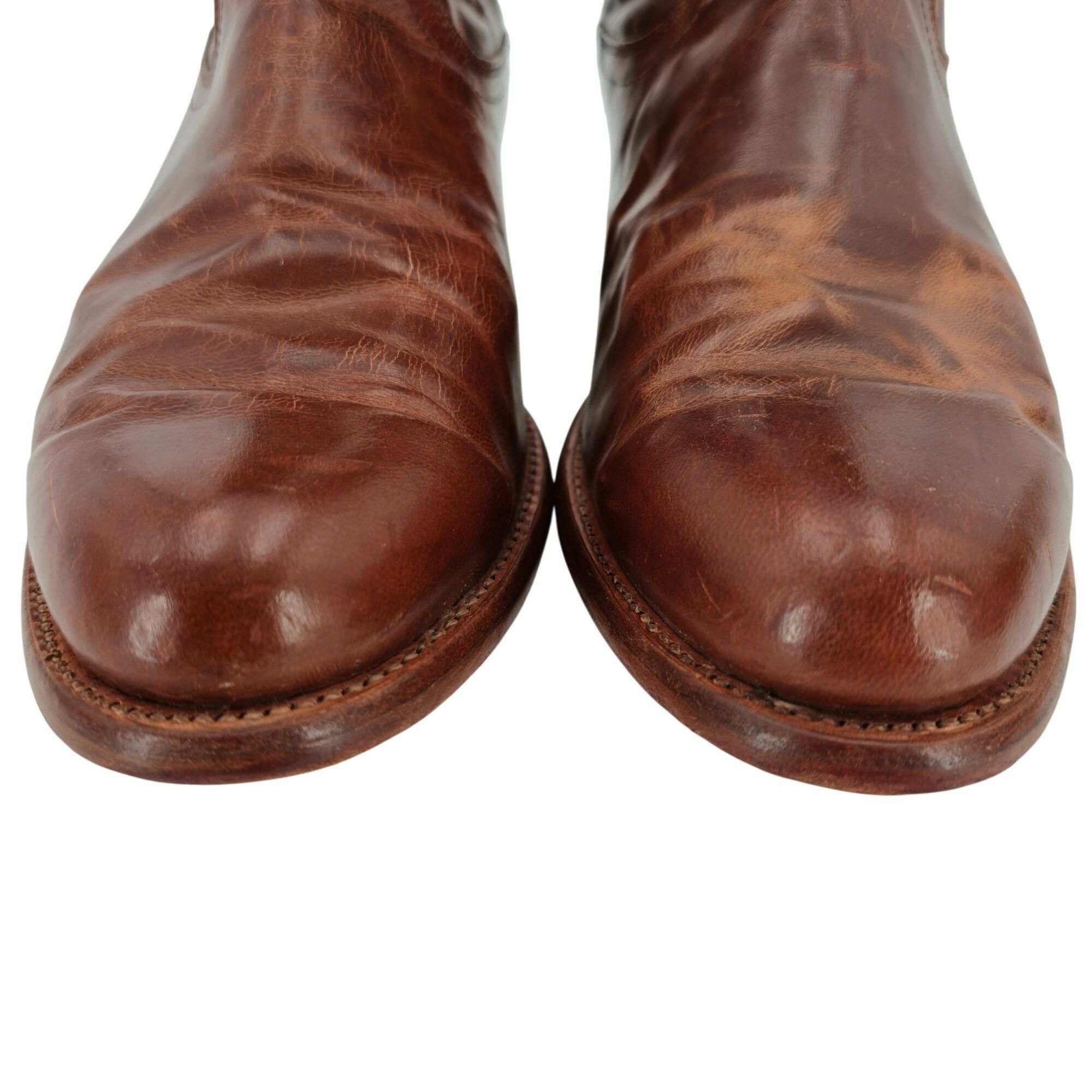 Tecovas Tecovas Earl Men 10.5EE Wide Brown Goat Leather Cowboy Boots Size US 10.5 / EU 43-44 - 4 Thumbnail